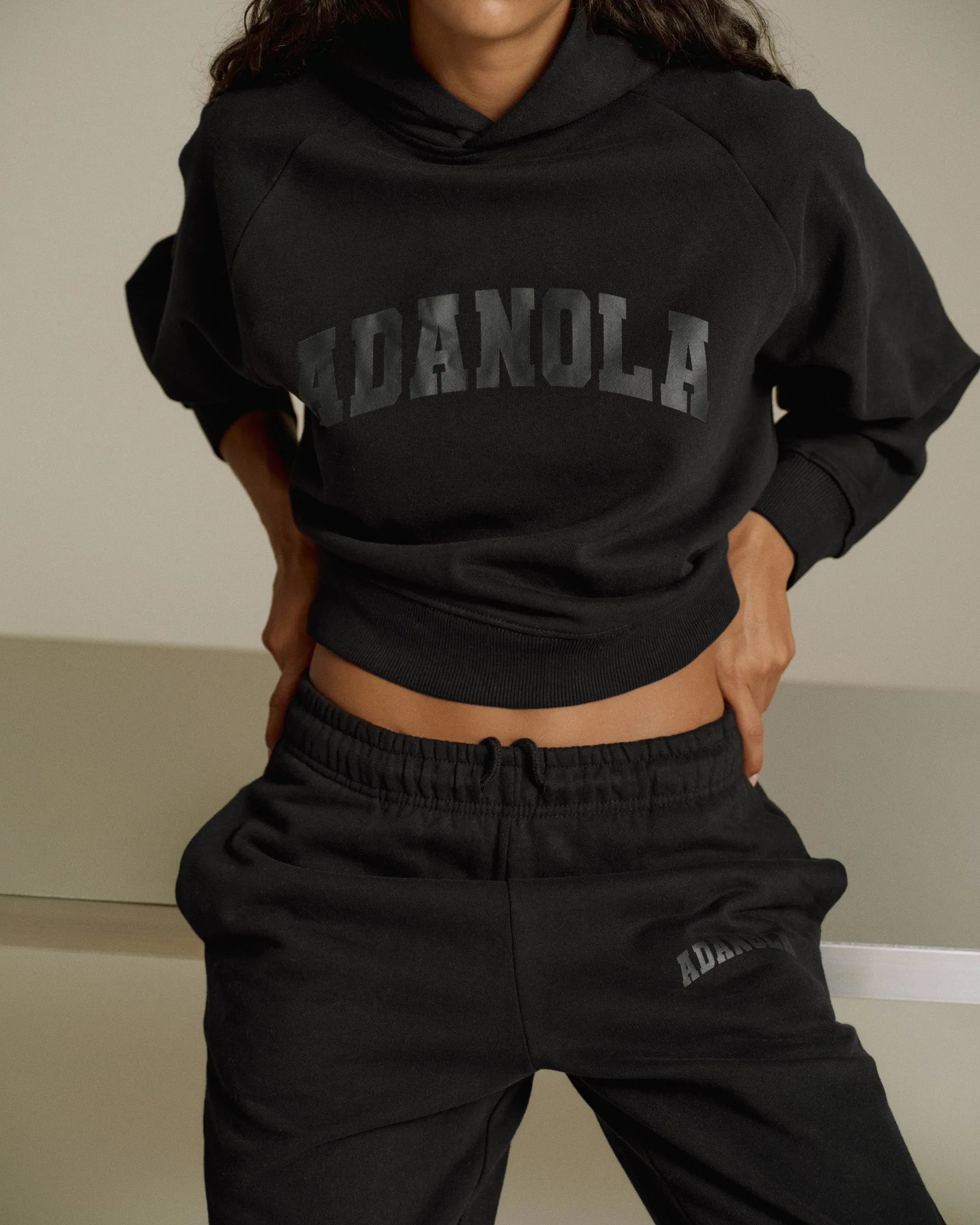 Varsity Loose Fit Hoodie - Black sold by Adanola product image thumbnail 3
