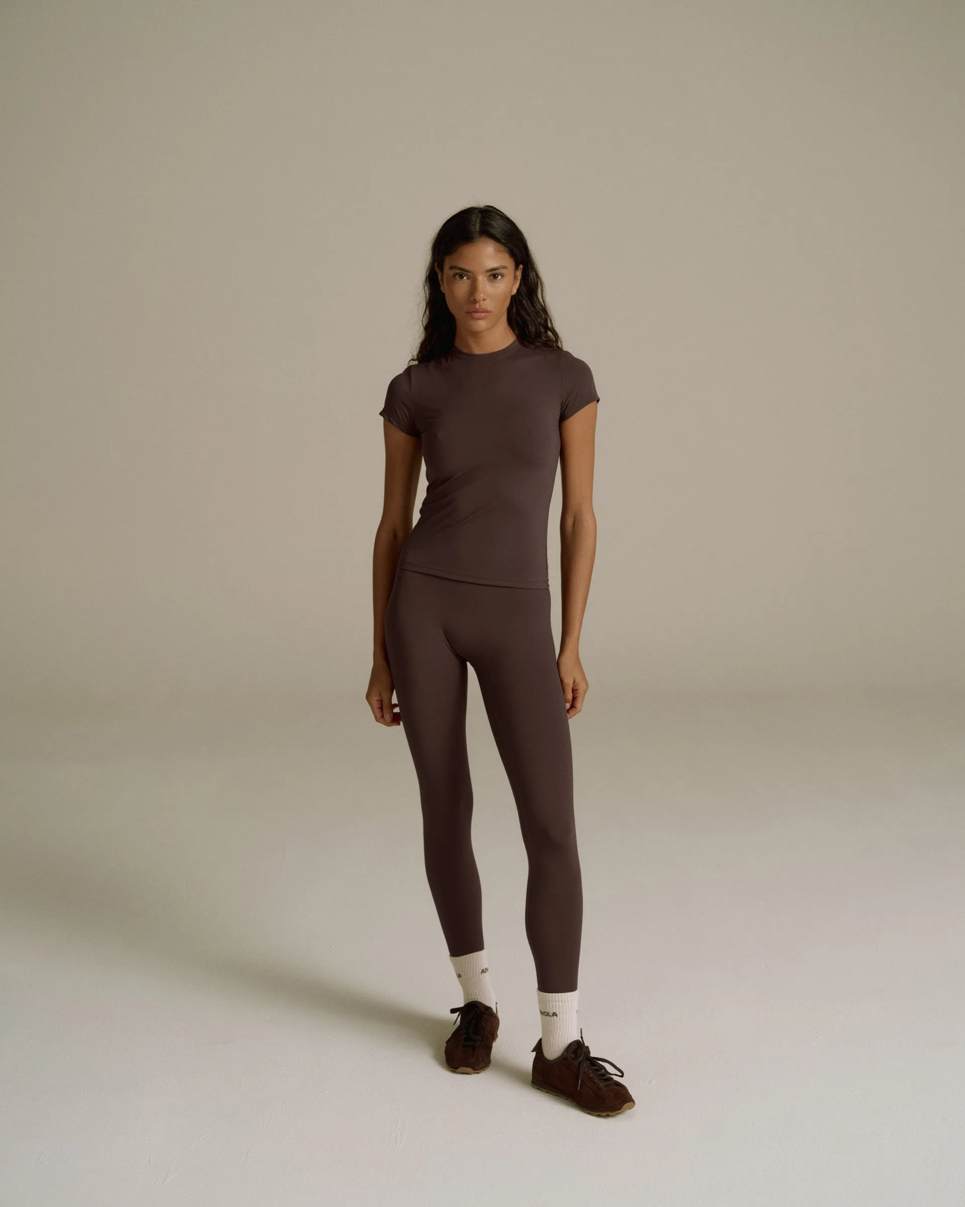 Ultimate Gloss Leggings - Chocolate Brown sold by Adanola product image thumbnail 4