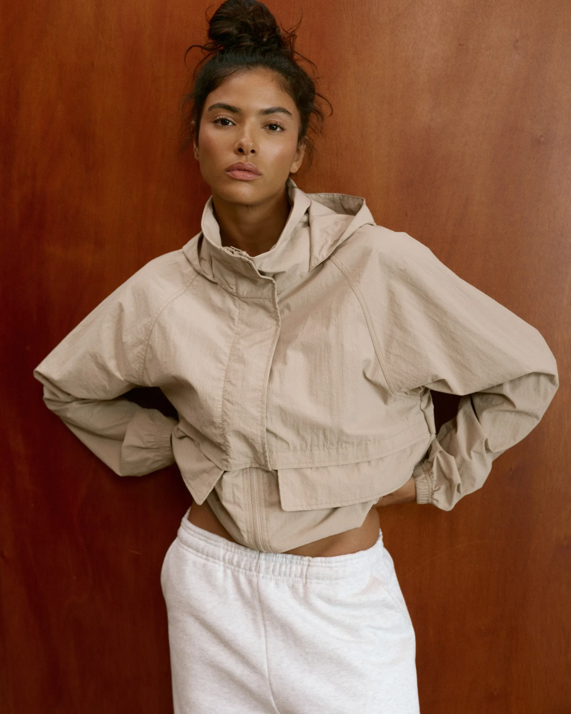 Storm Flap Rain Jacket - Almond sold by Adanola