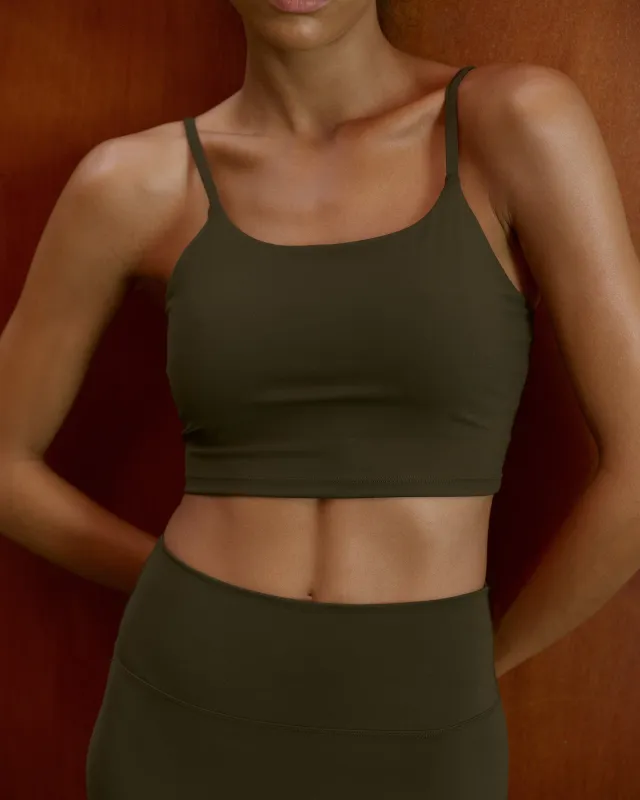 Ultimate Tank Bra - Fern Green sold by Adanola