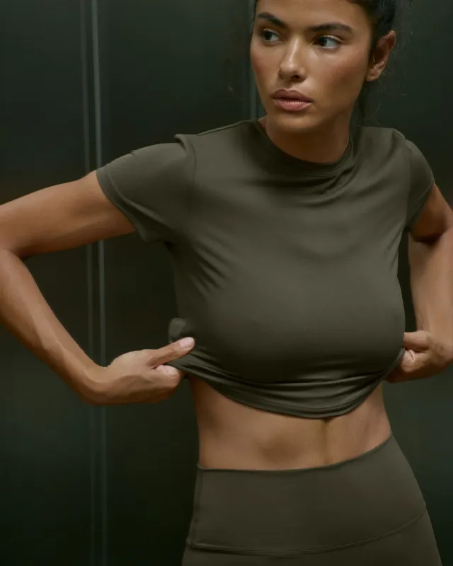 Ultimate Short Sleeve Top - Fern Green sold by Adanola