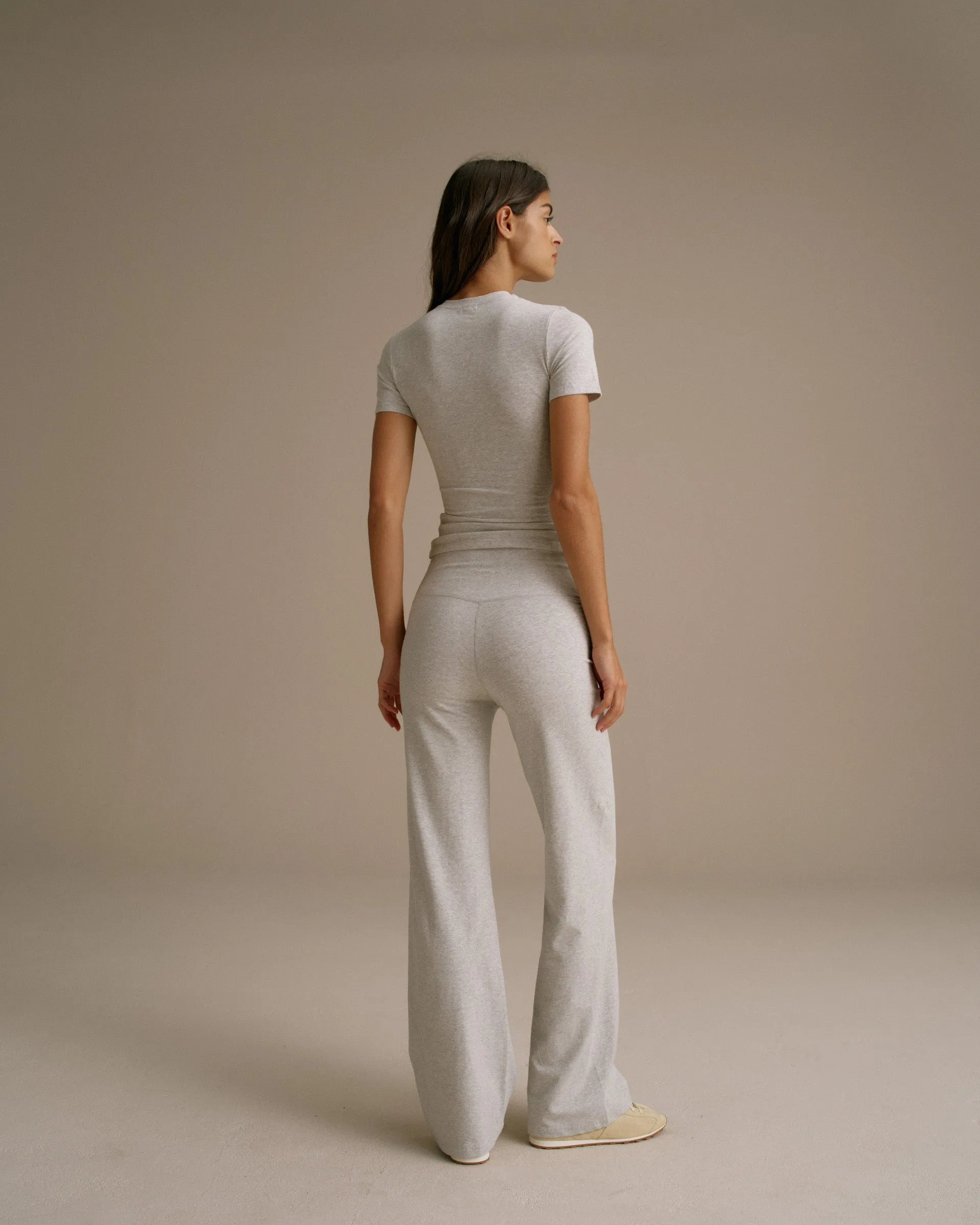 Cotton Short Sleeve Top - Grey Melange sold by Adanola product image thumbnail 2