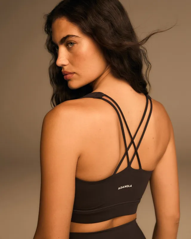 Ultimate Cross Back Bra - Coffee Bean sold by Adanola