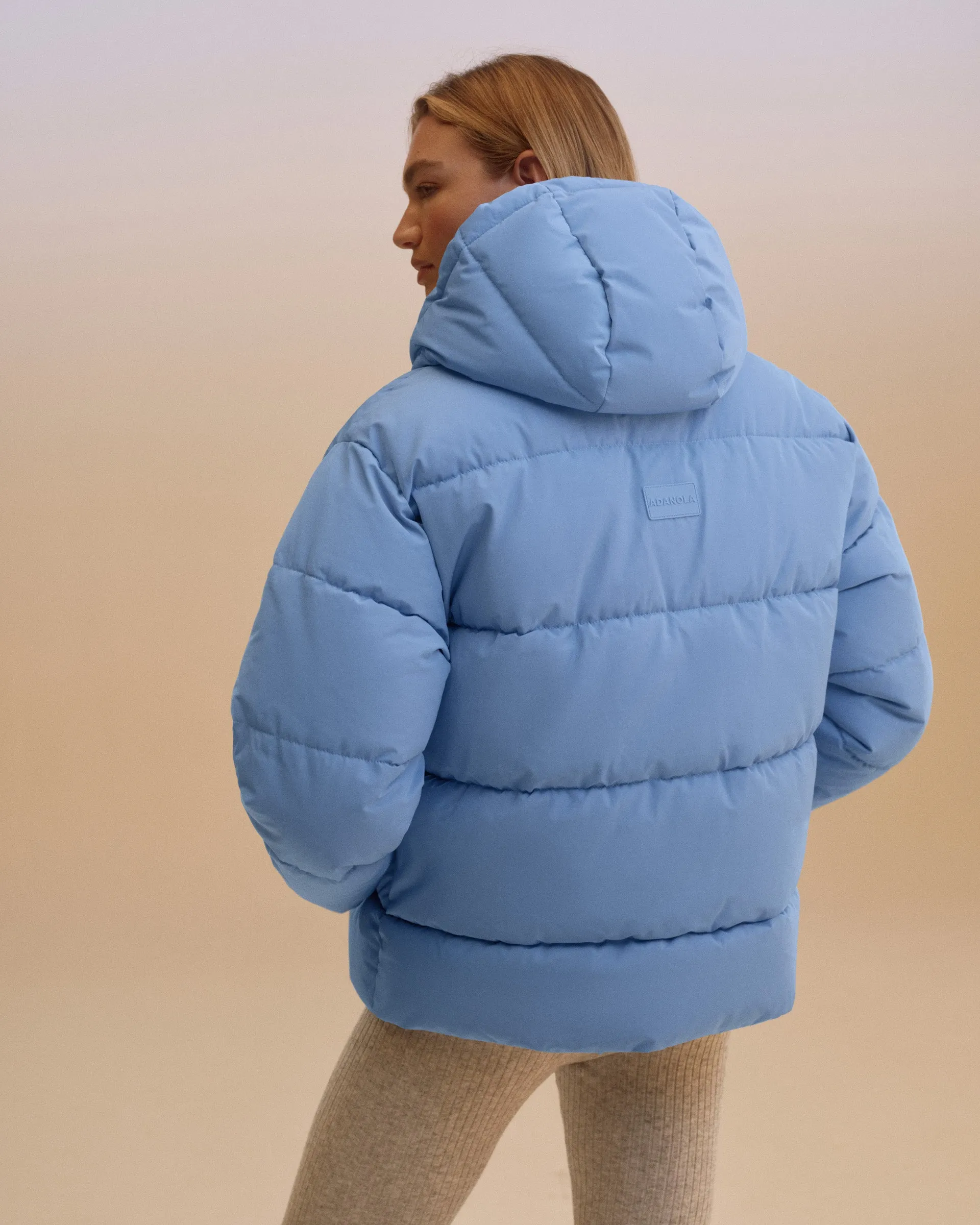 Hooded Puffer Jacket - Ice Blue sold by Adanola product image thumbnail 3