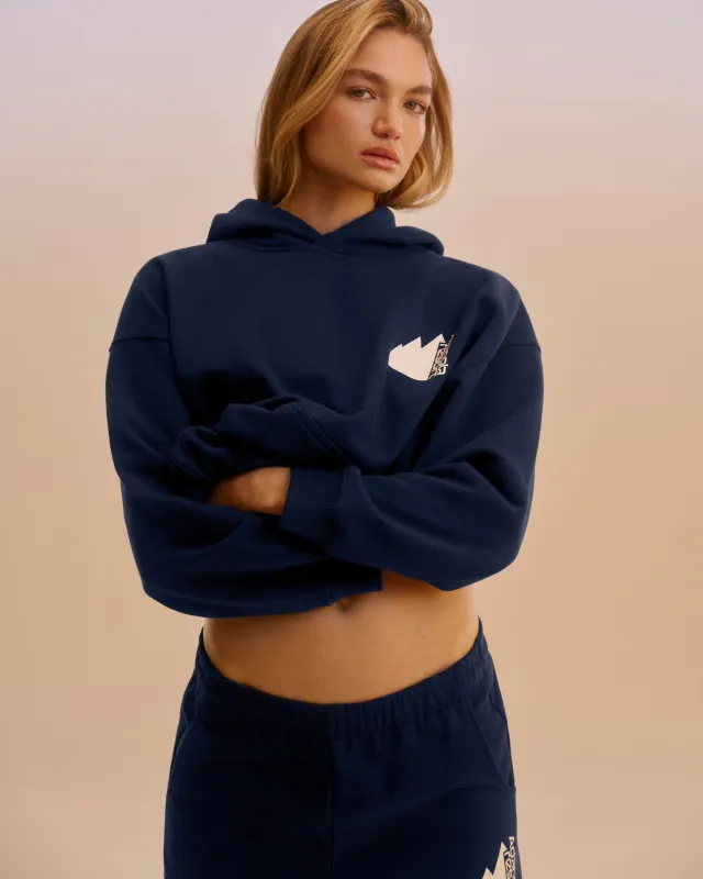 Peaks Oversized Hoodie - Navy Blue sold by Adanola