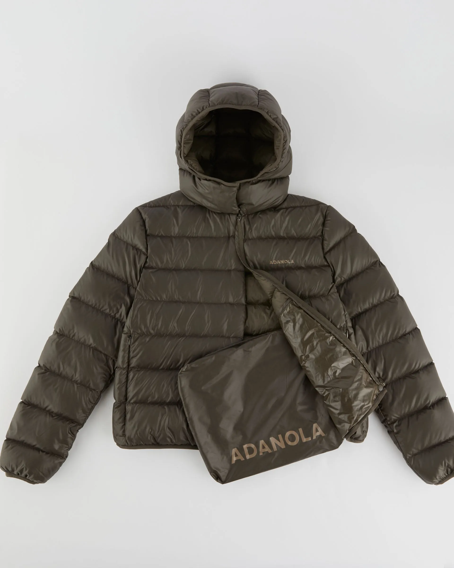 Packable Puffer Light Down Jacket - Coffee Bean sold by Adanola