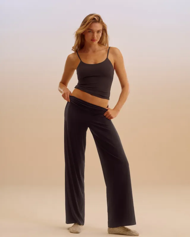 Wide Leg Yoga Pant - Coffee Bean sold by Adanola