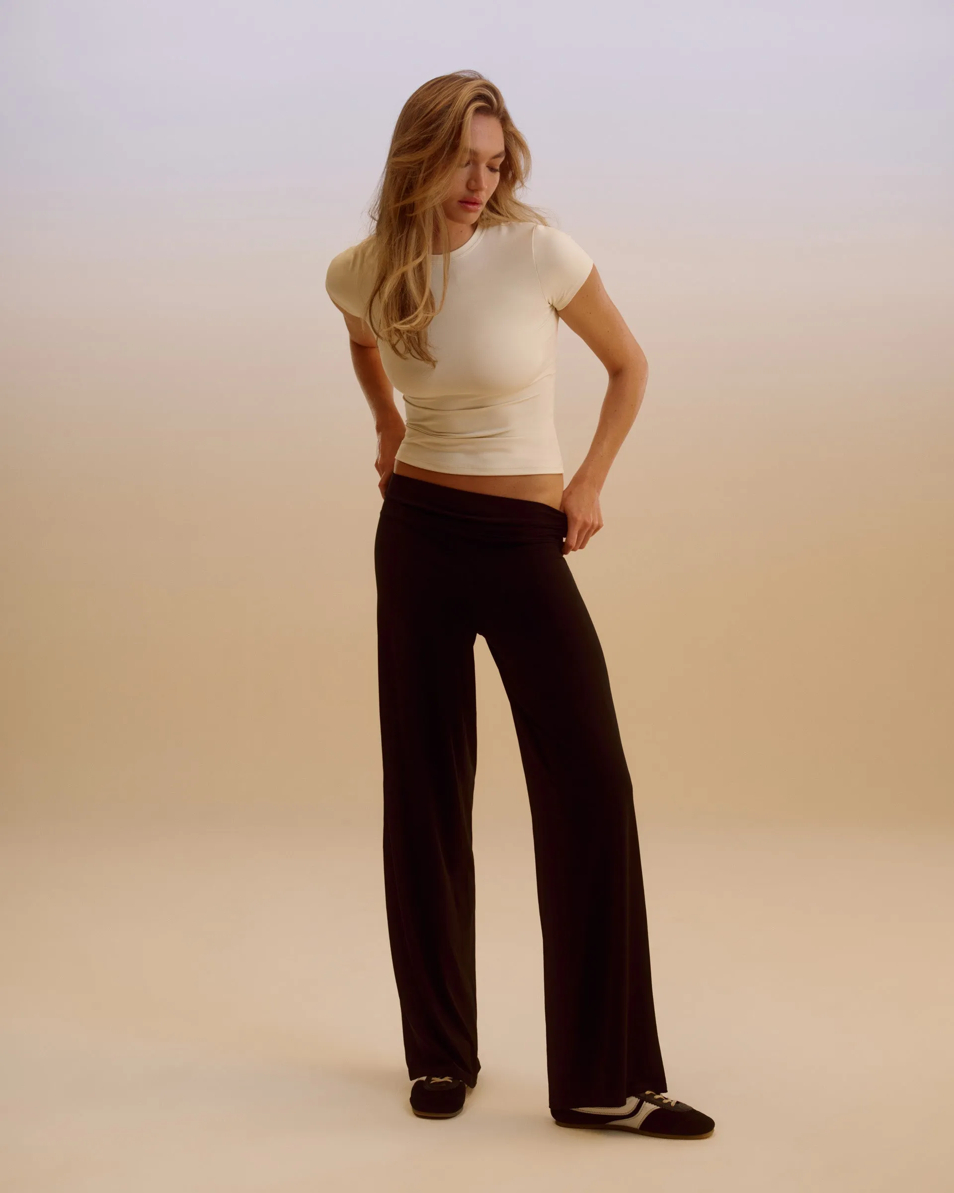 Wide Leg Yoga Pant - Black sold by Adanola