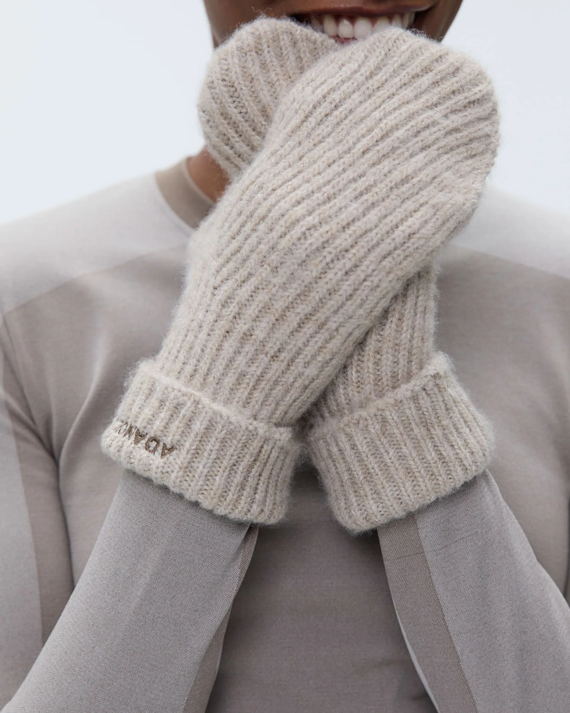 Knit Mittens - Sand sold by Adanola product image thumbnail 3