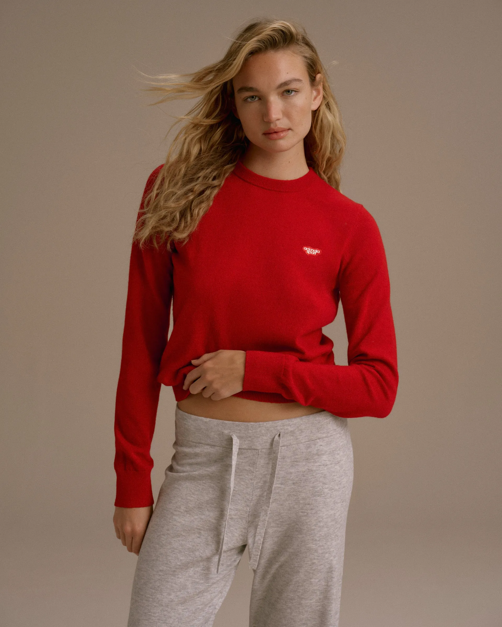 Knit Classic Crewneck Sweatshirt - Classic Red sold by Adanola product image thumbnail 5