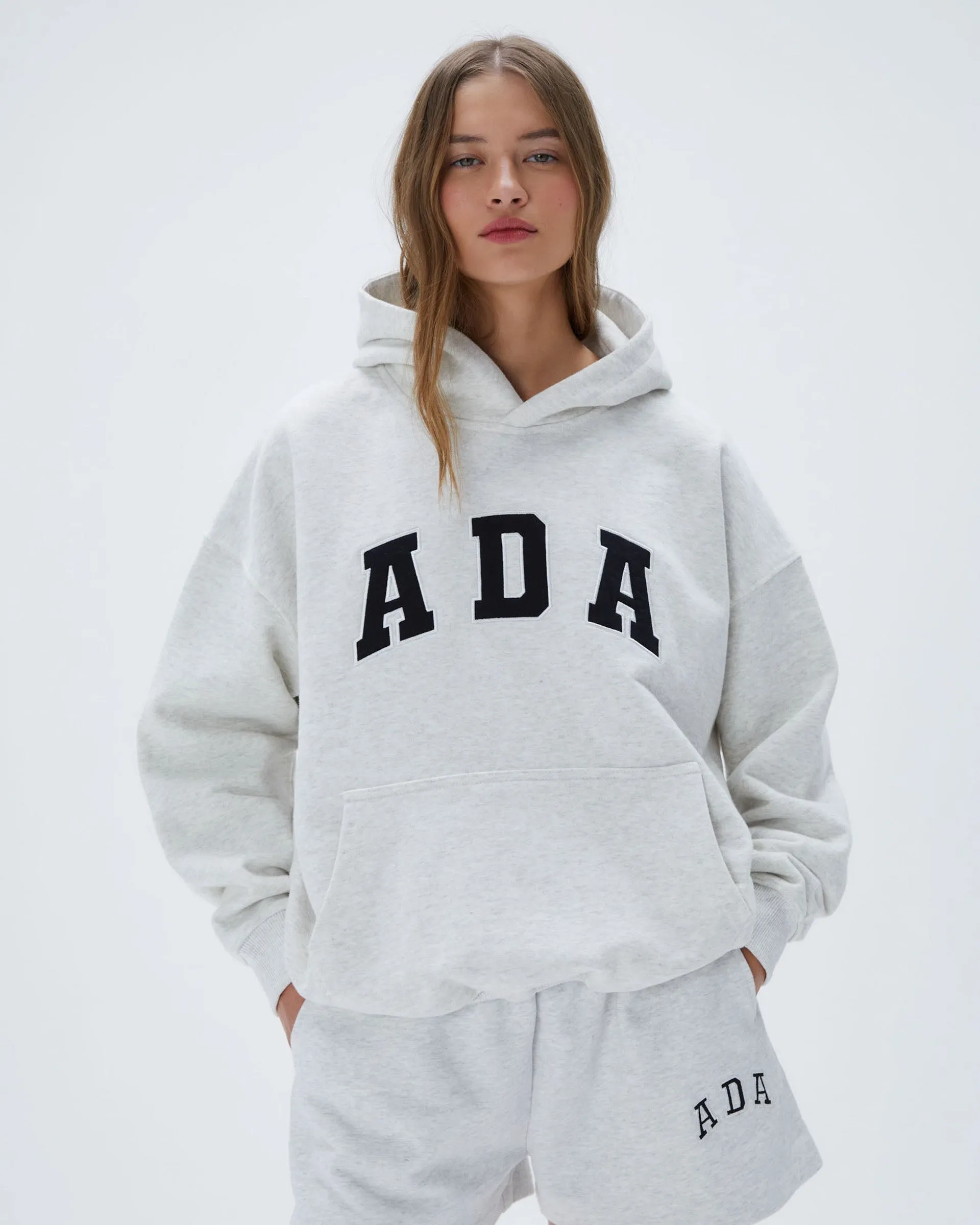 ADA Oversized Hoodie - Light Grey Melange sold by Adanola product image thumbnail 5