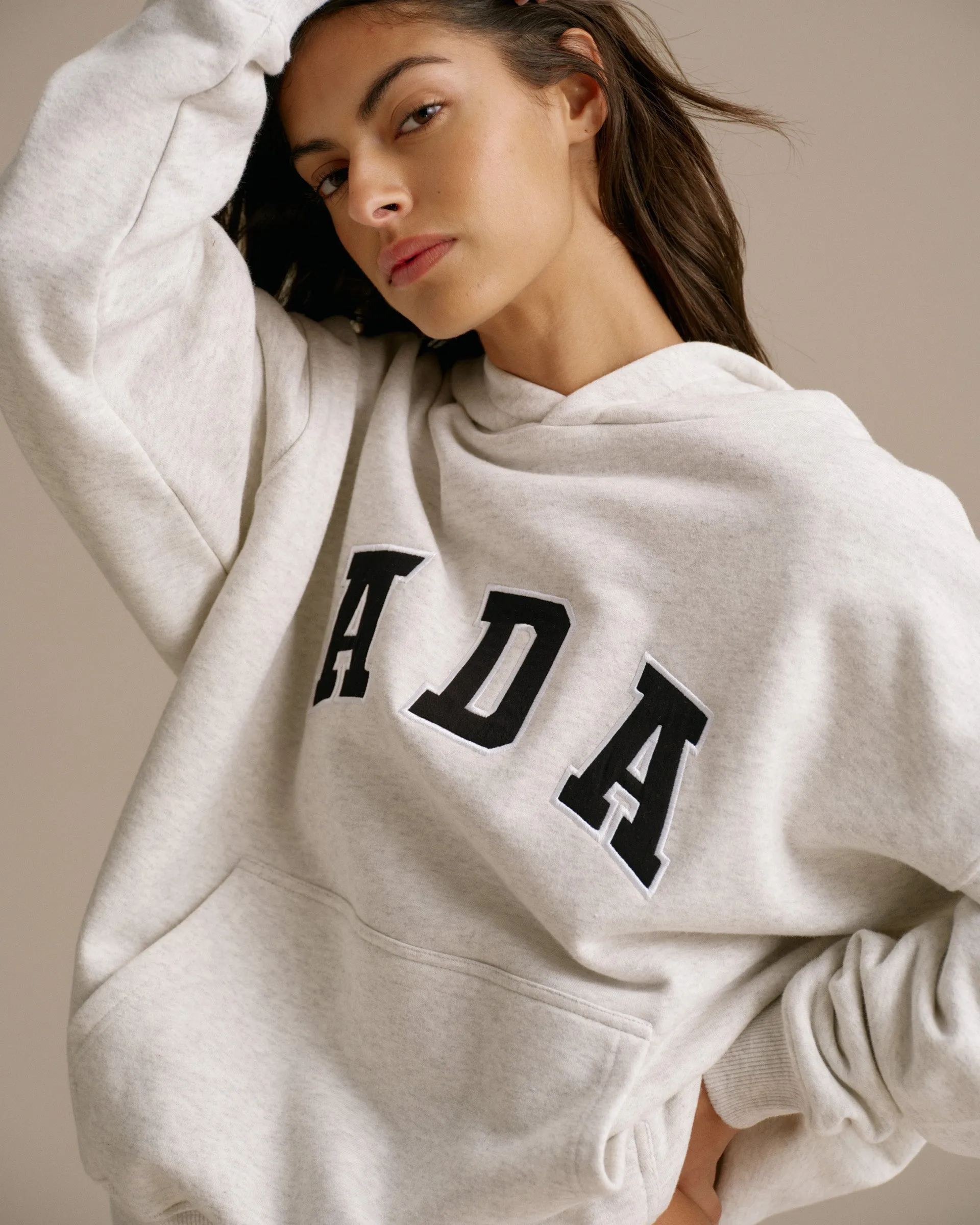 ADA Oversized Hoodie - Light Grey Melange sold by Adanola product image thumbnail 3