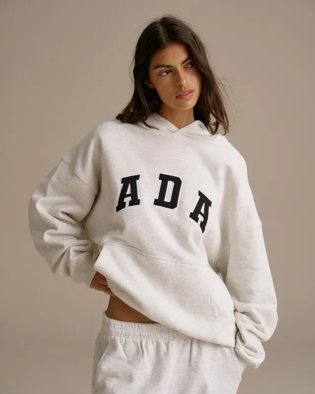 ADA Oversized Hoodie - Light Grey Melange sold by Adanola