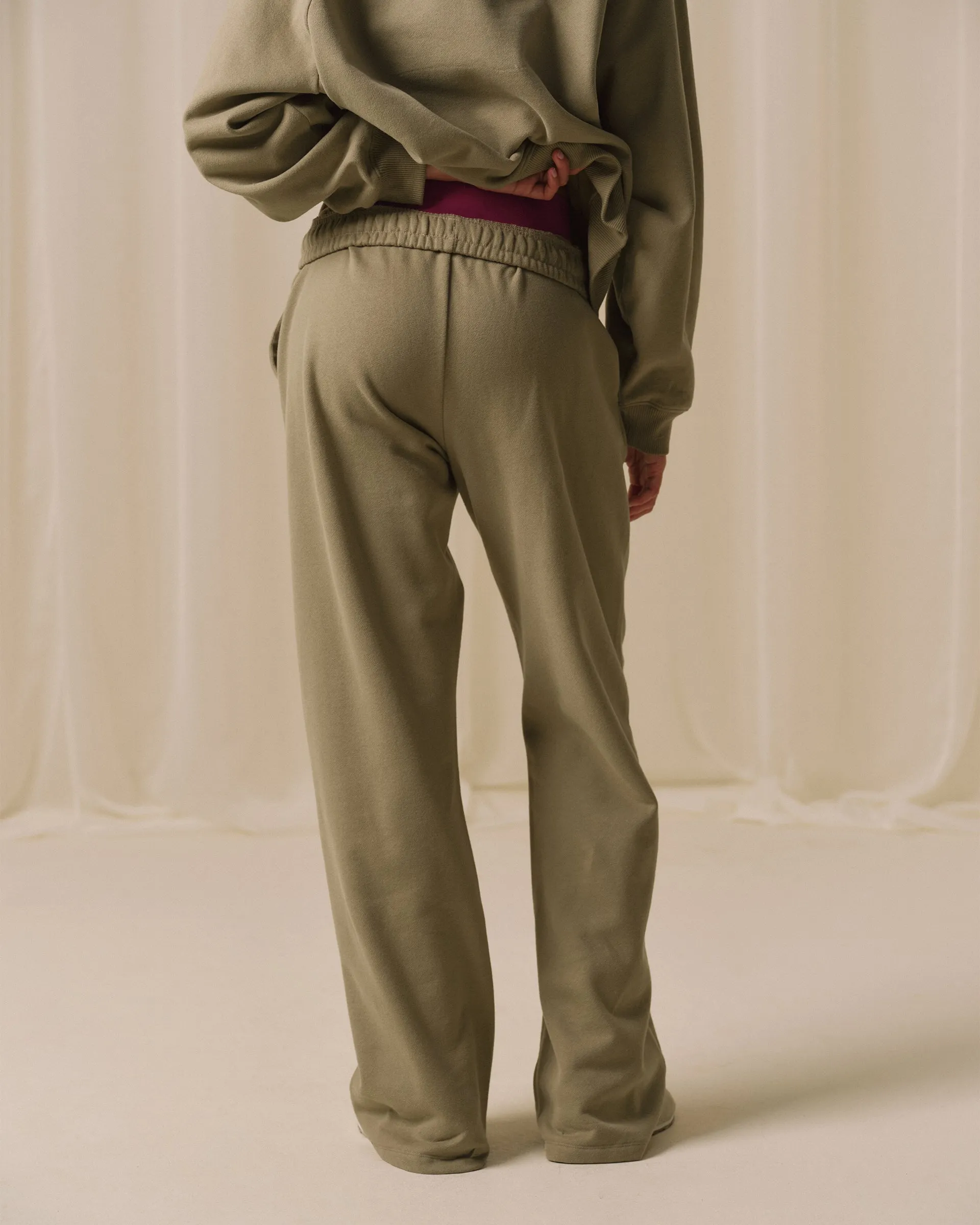 Varsity Loose Fit Straight Leg Sweatpants - Pistachio Green sold by Adanola product image thumbnail 2