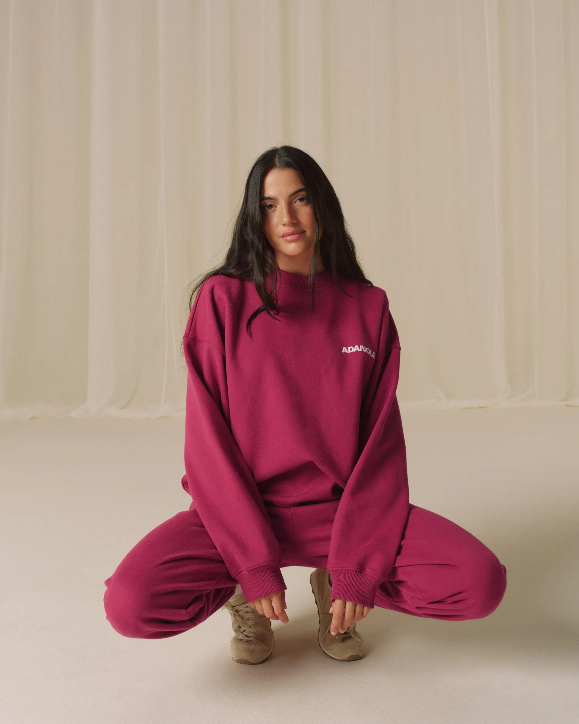 Movement Oversized Sweatshirt - Berry Red sold by Adanola product image thumbnail 4