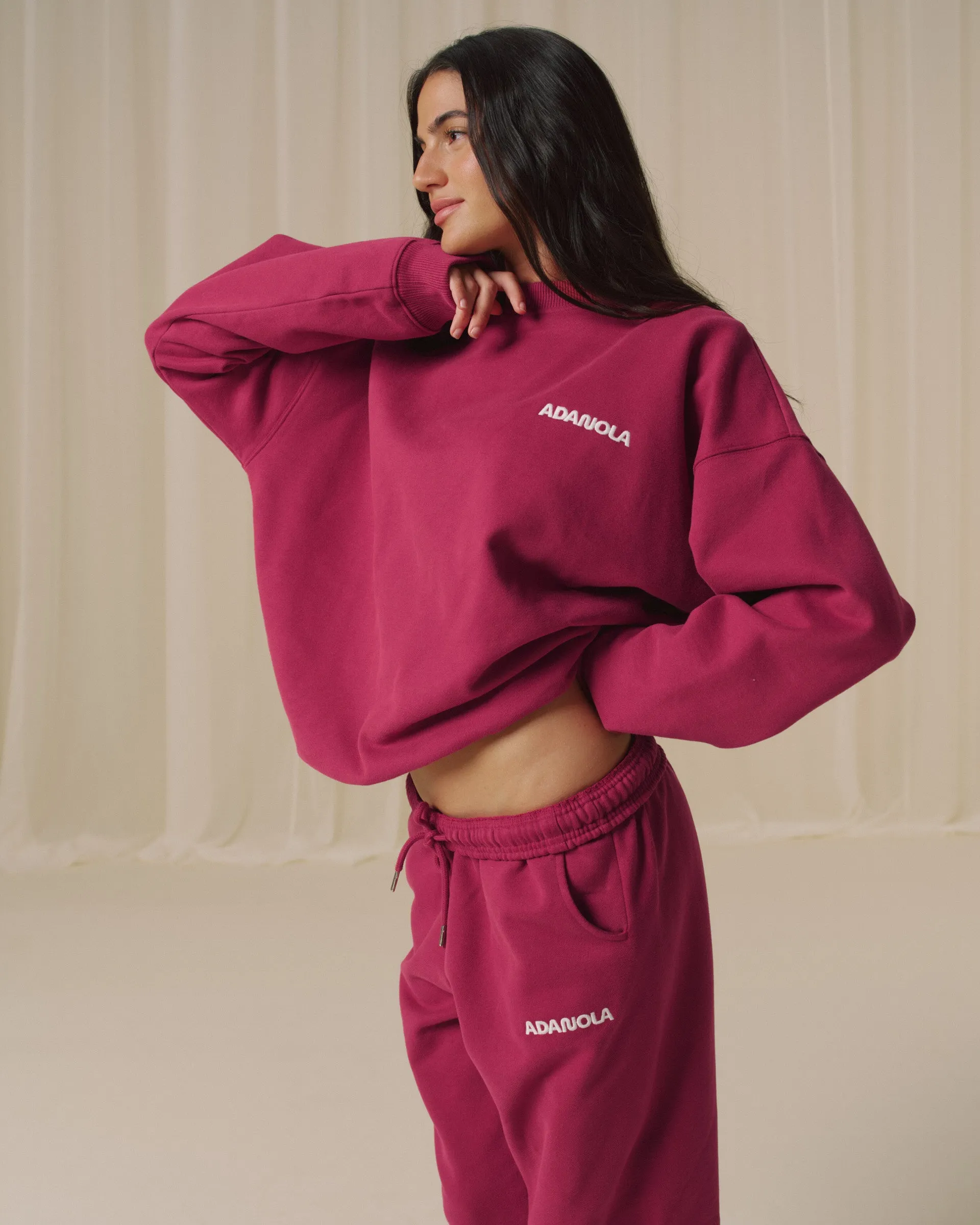 Movement Oversized Sweatshirt - Berry Red sold by Adanola