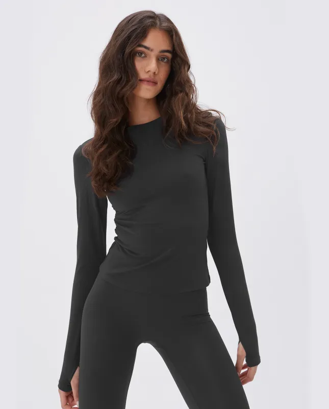 Ultimate Long Sleeve Top - Graphite Grey sold by Adanola