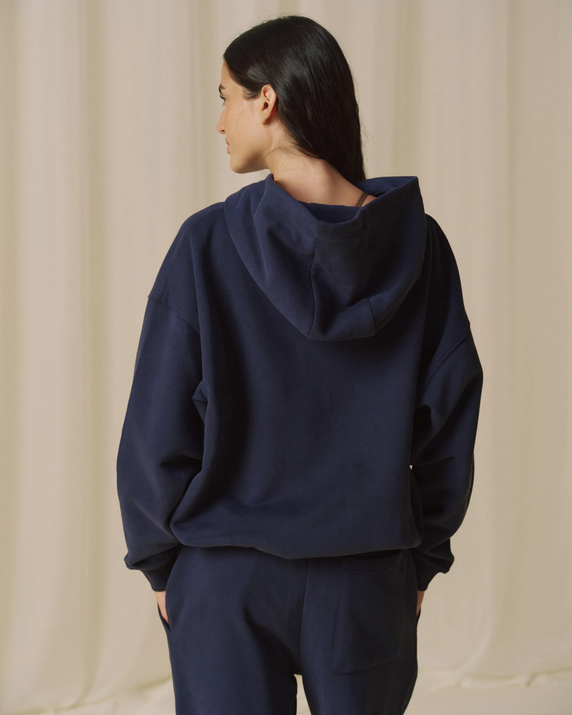 Varsity Zip Through Hoodie - Navy Blue sold by Adanola product image thumbnail 2