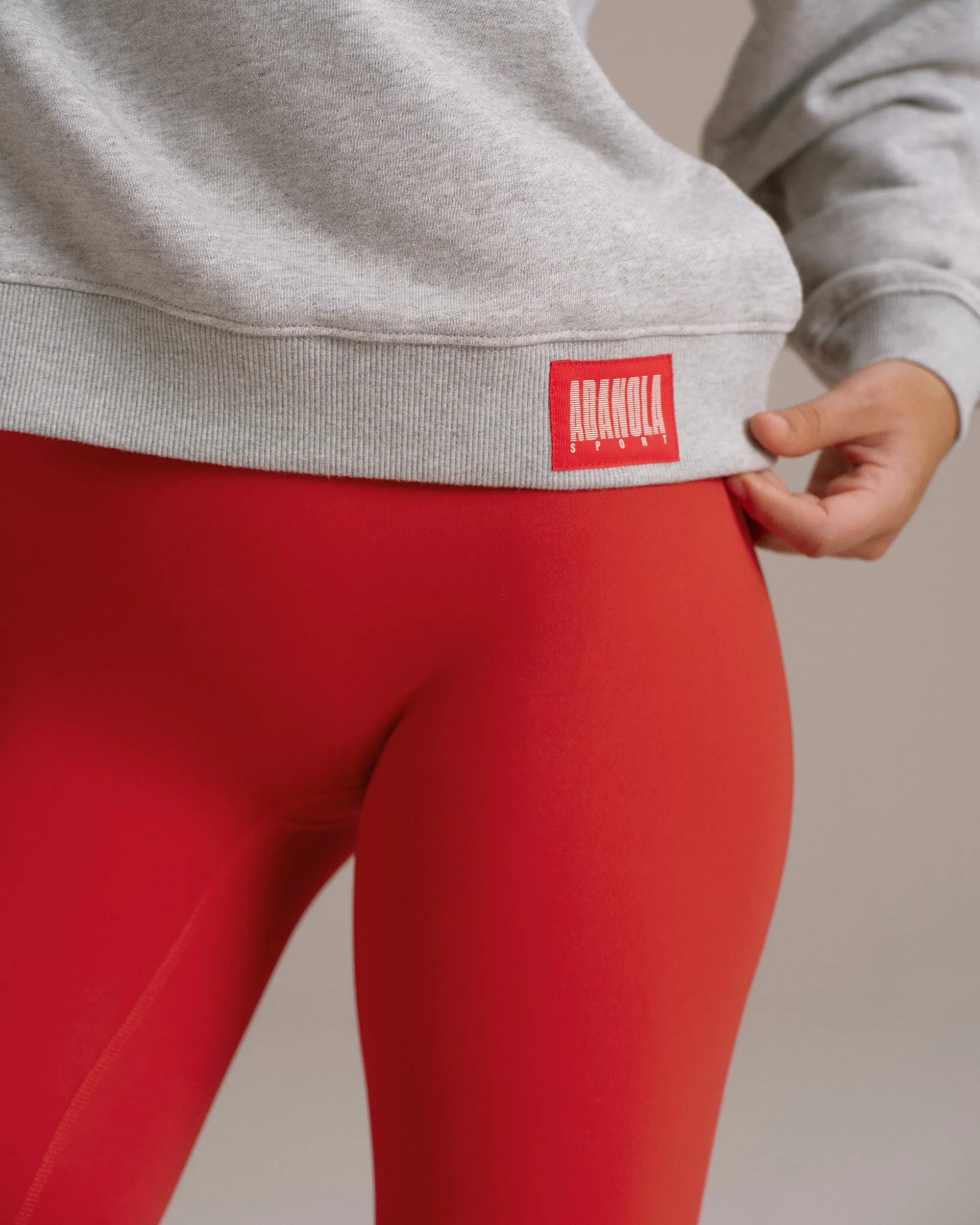 Raglan Polo Sweatshirt - Grey Melange sold by Adanola product image thumbnail 3