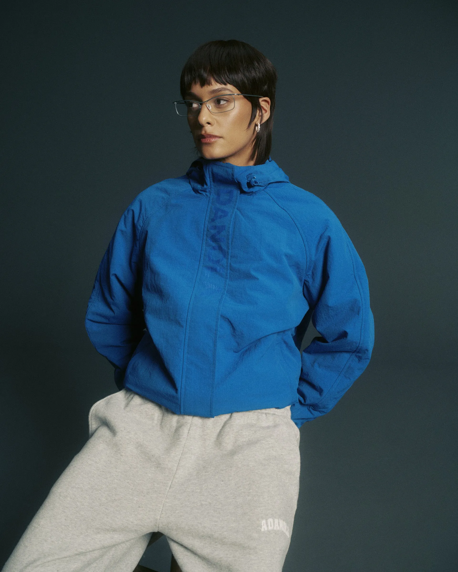 Padded Windbreaker Jacket - College Blue sold by Adanola