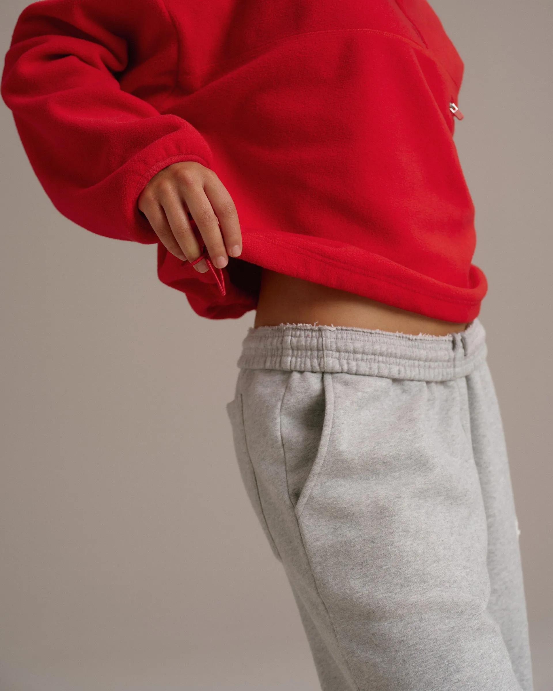 Quarter Zip Polar Fleece - Classic Red sold by Adanola product image thumbnail 4