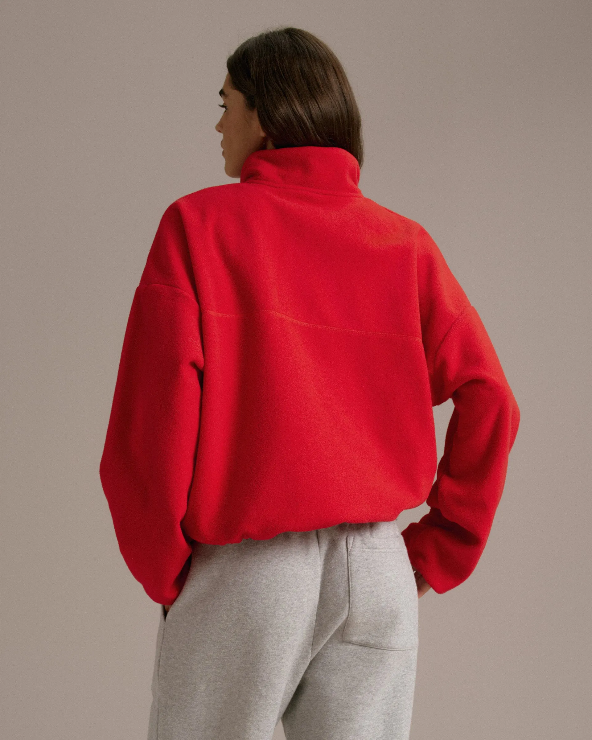 Quarter Zip Polar Fleece - Classic Red sold by Adanola product image thumbnail 2
