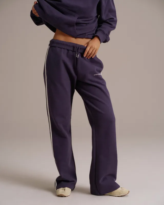 90s Sport Straight Leg Sweatpants - Dark Plum made by Adanola