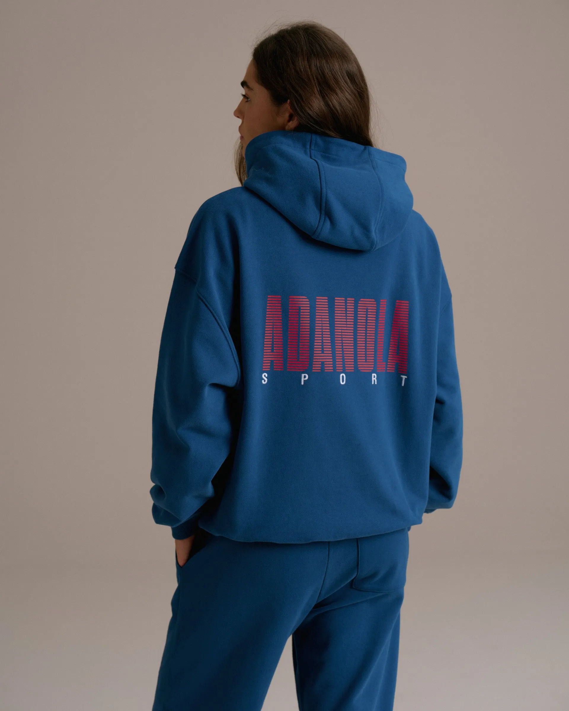 Sport Horizon Oversized Hoodie - Washed College Blue sold by Adanola product image thumbnail 2