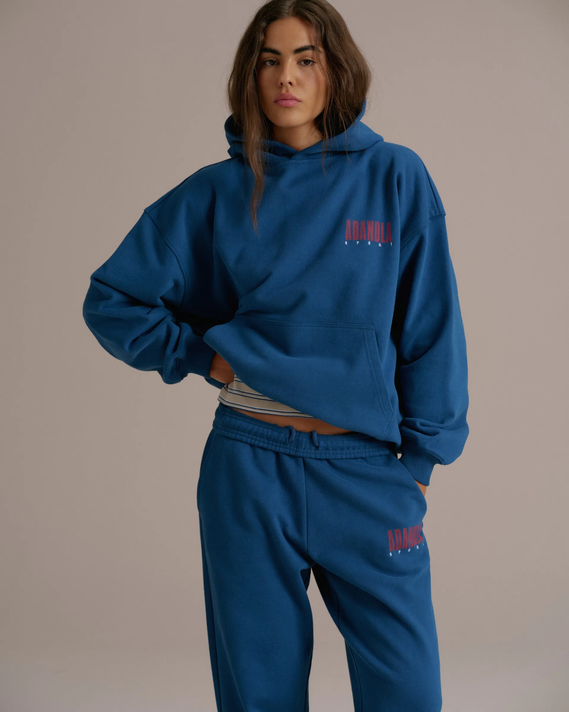 Sport Horizon Oversized Hoodie - Washed College Blue sold by Adanola product image thumbnail 5