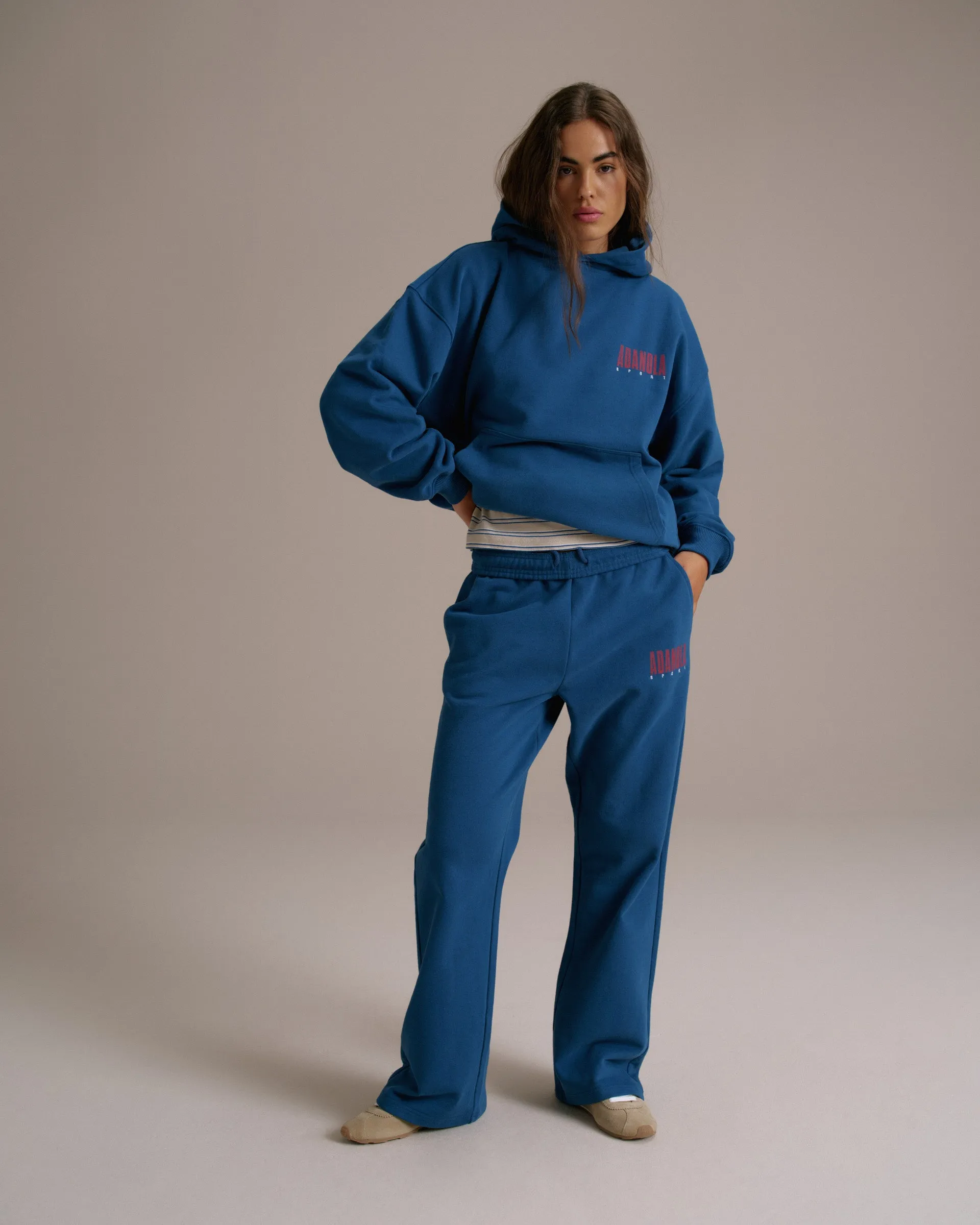 Sport Horizon Oversized Hoodie - Washed College Blue sold by Adanola product image thumbnail 4