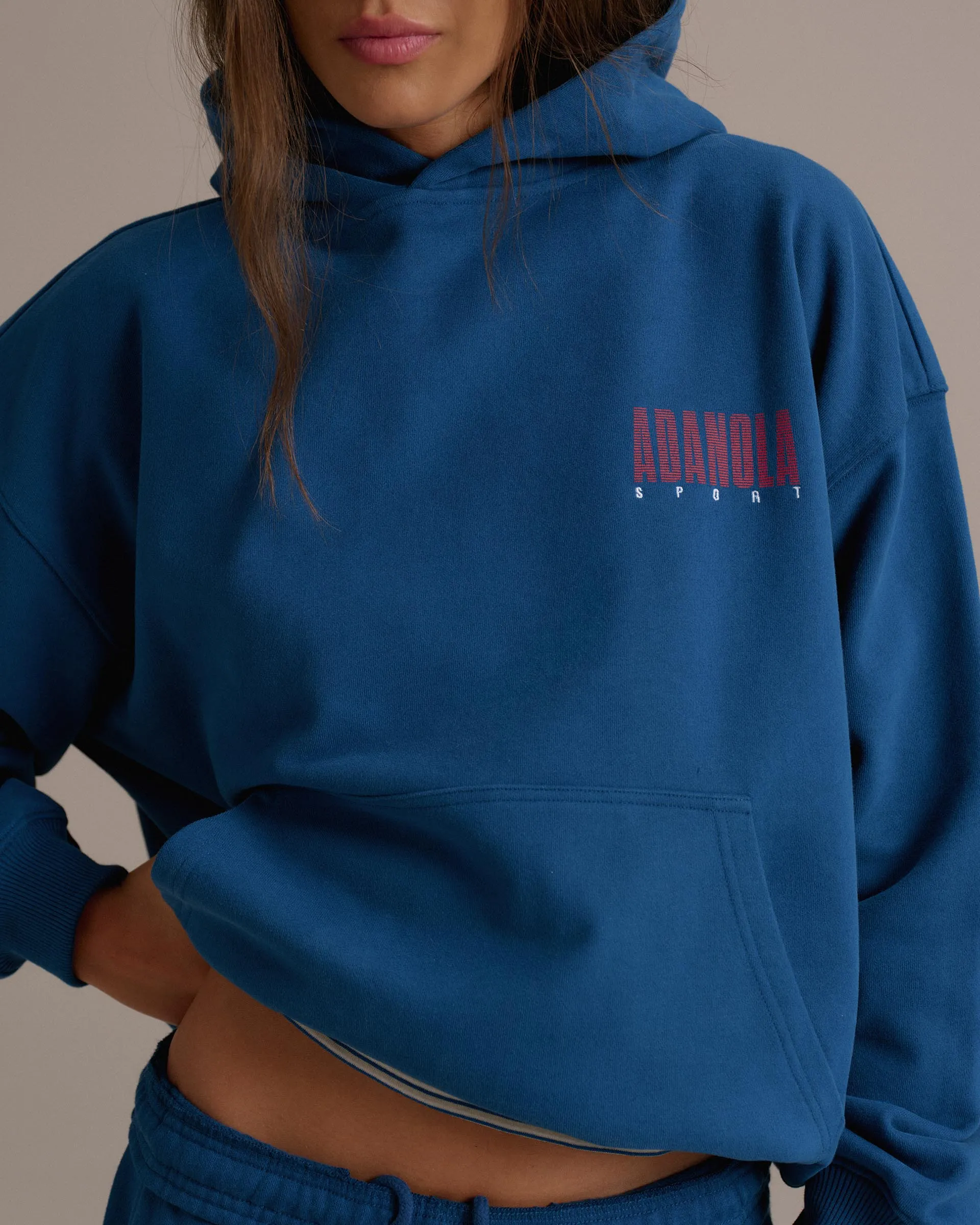 Sport Horizon Oversized Hoodie - Washed College Blue sold by Adanola product image thumbnail 3