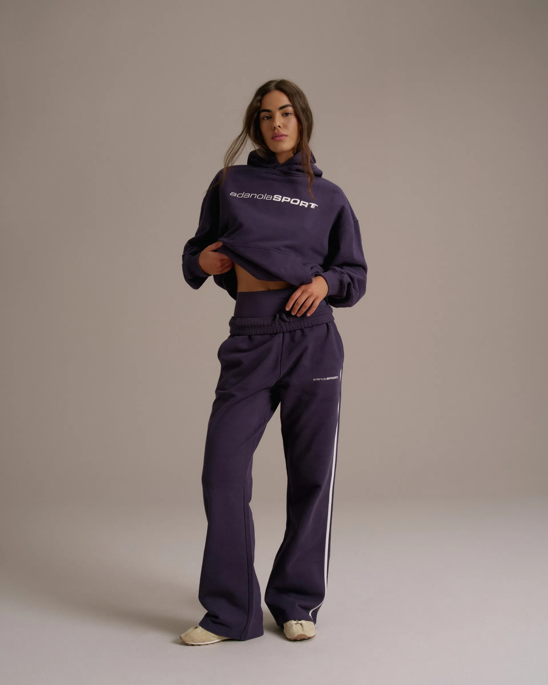 90s Sport Oversized Hoodie - Dark Plum sold by Adanola product image thumbnail 4