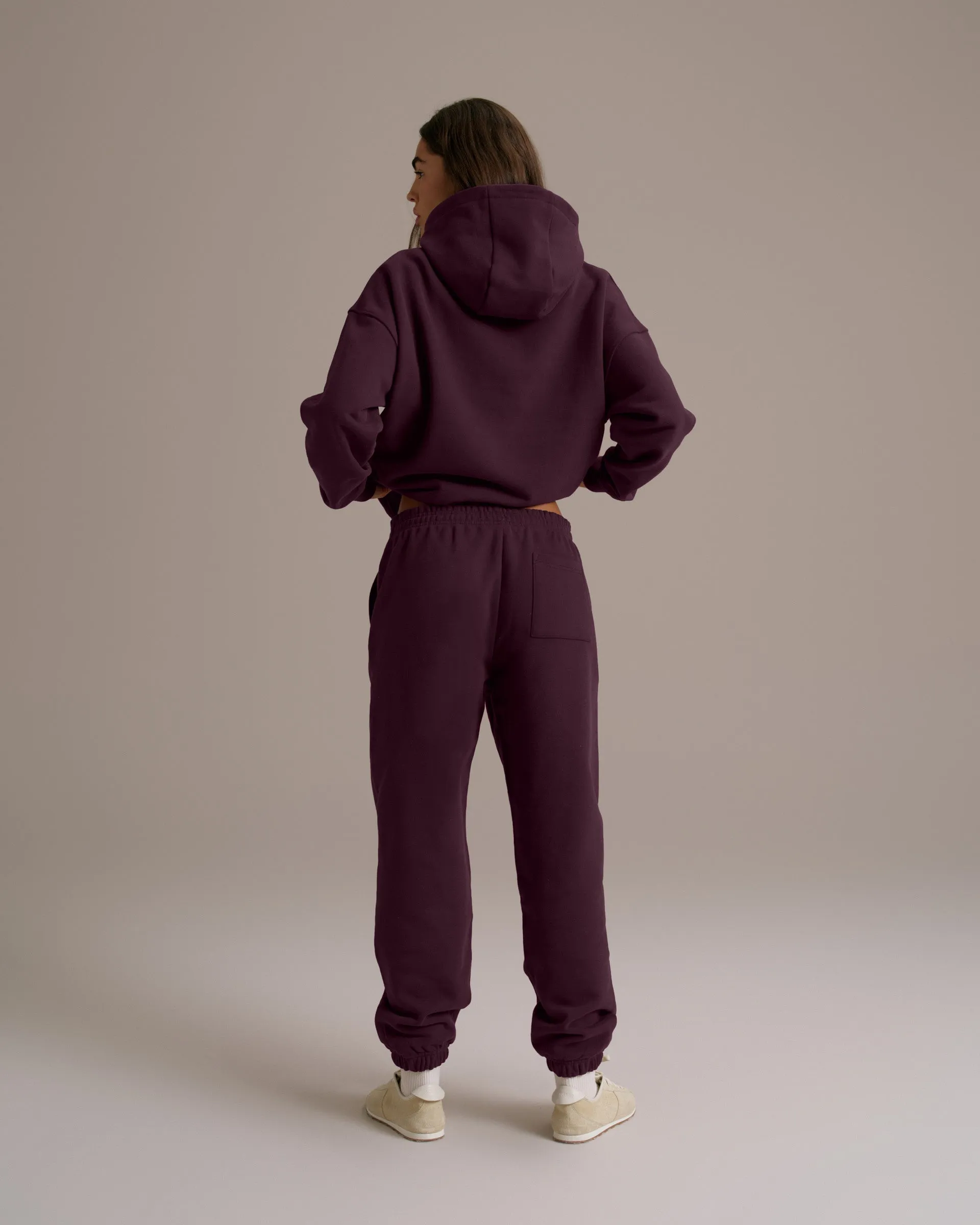 Varsity Oversized Hoodie - Dark Cherry/Marshmallow White sold by Adanola product image thumbnail 2