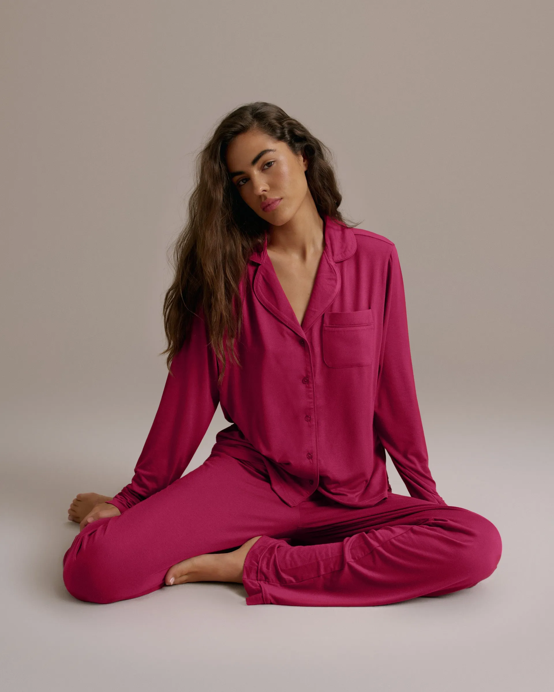 Modal Pyjamas - Berry Red sold by Adanola
