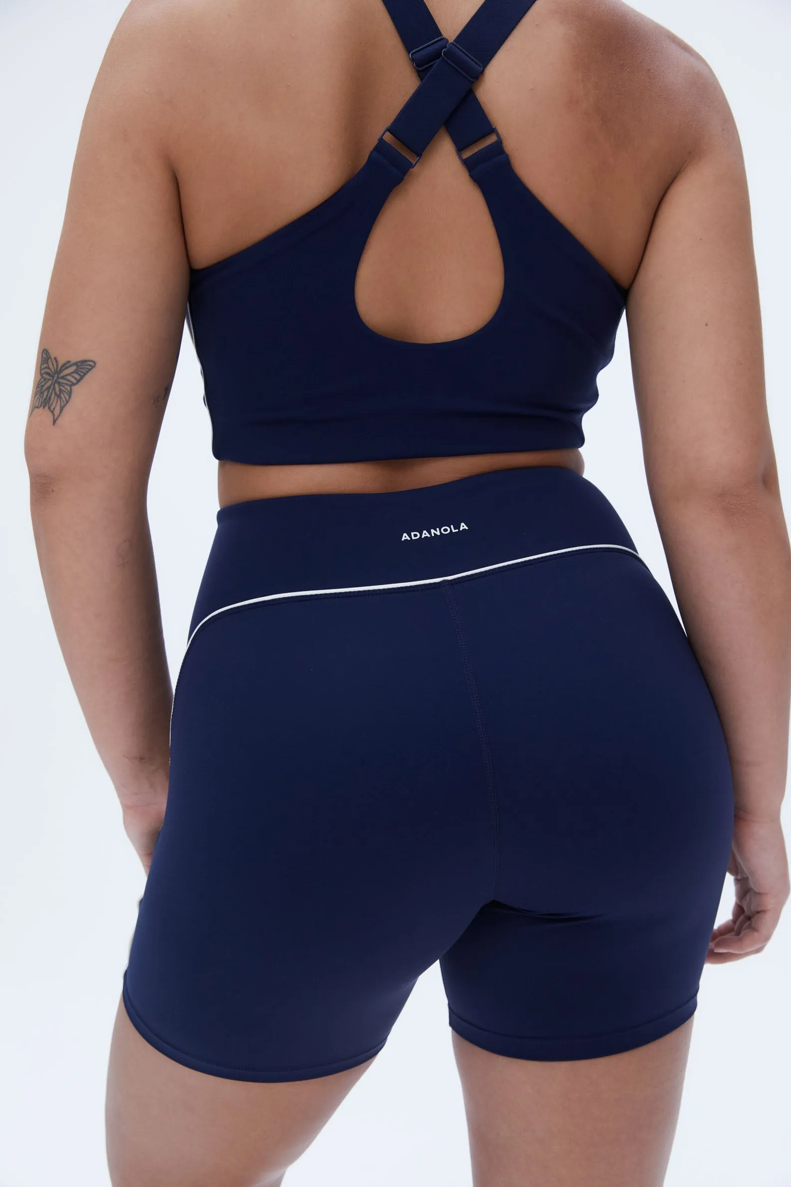 Ultimate Micro Piping Bra - Navy Blue/Off White sold by Adanola product image thumbnail 4