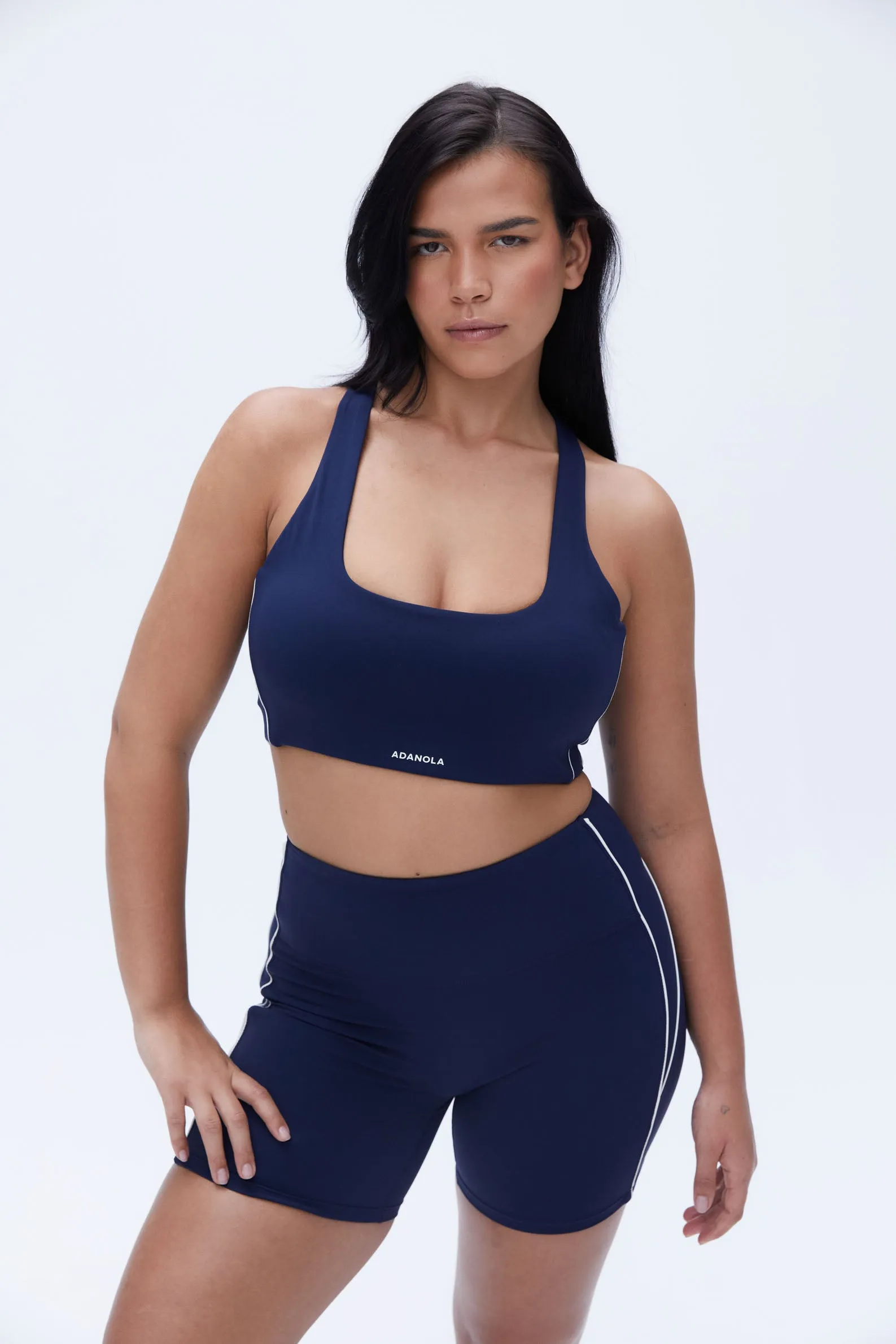 Ultimate Micro Piping Bra - Navy Blue/Off White sold by Adanola product image thumbnail 3