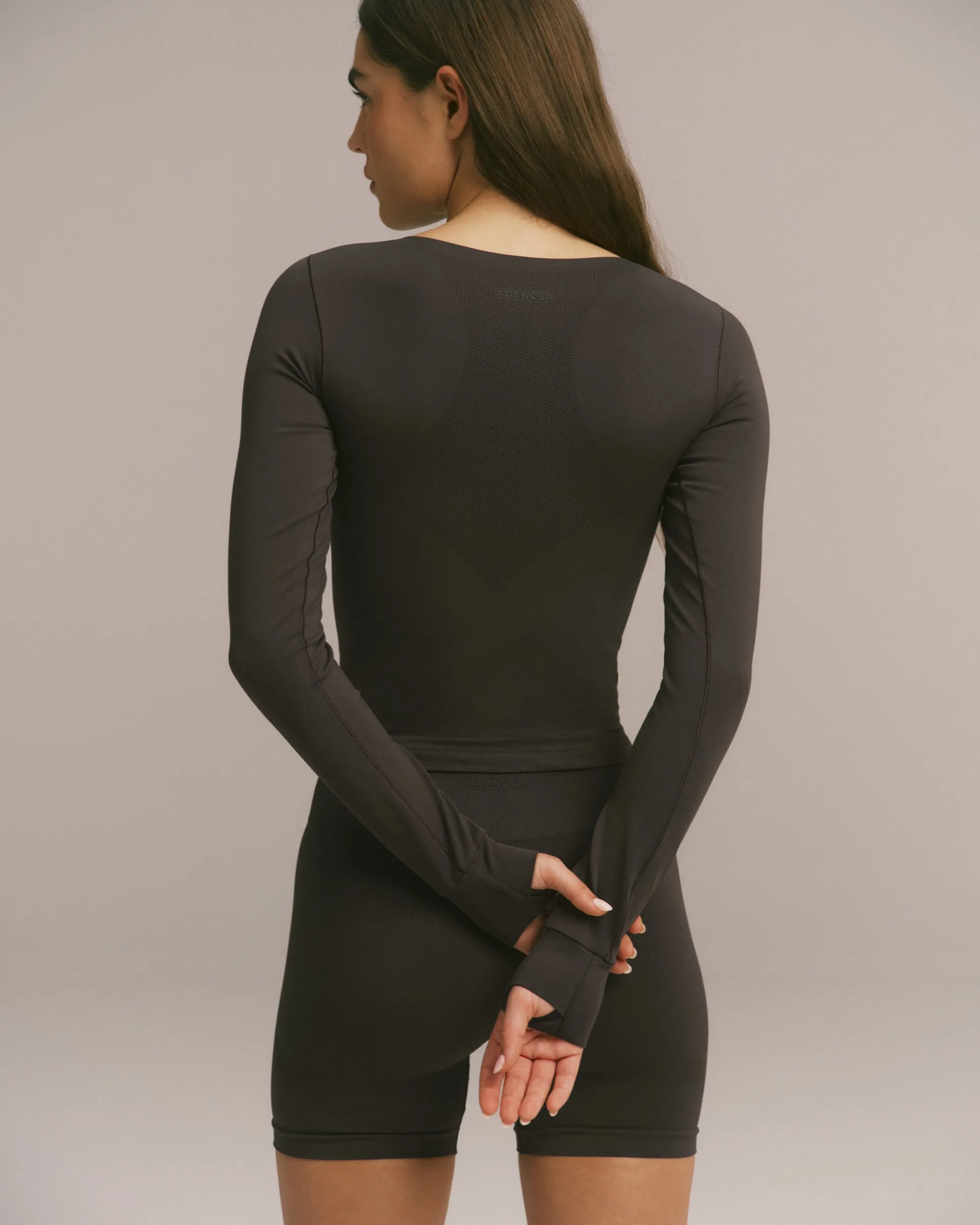 Impact Seamless Long Sleeve Top - Coffee Bean sold by Adanola product image thumbnail 2