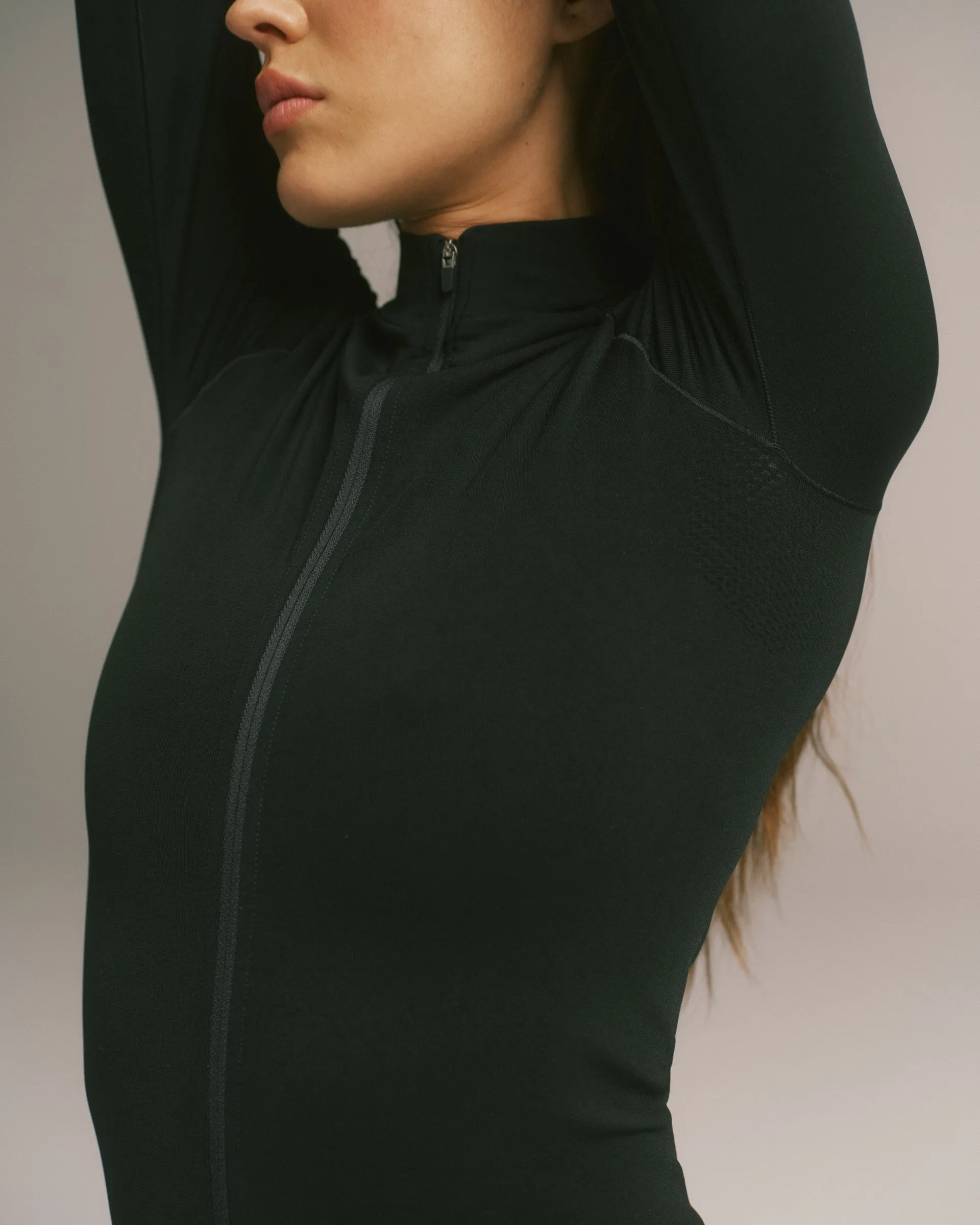 Impact Seamless Zip Up Top - Black sold by Adanola product image thumbnail 3