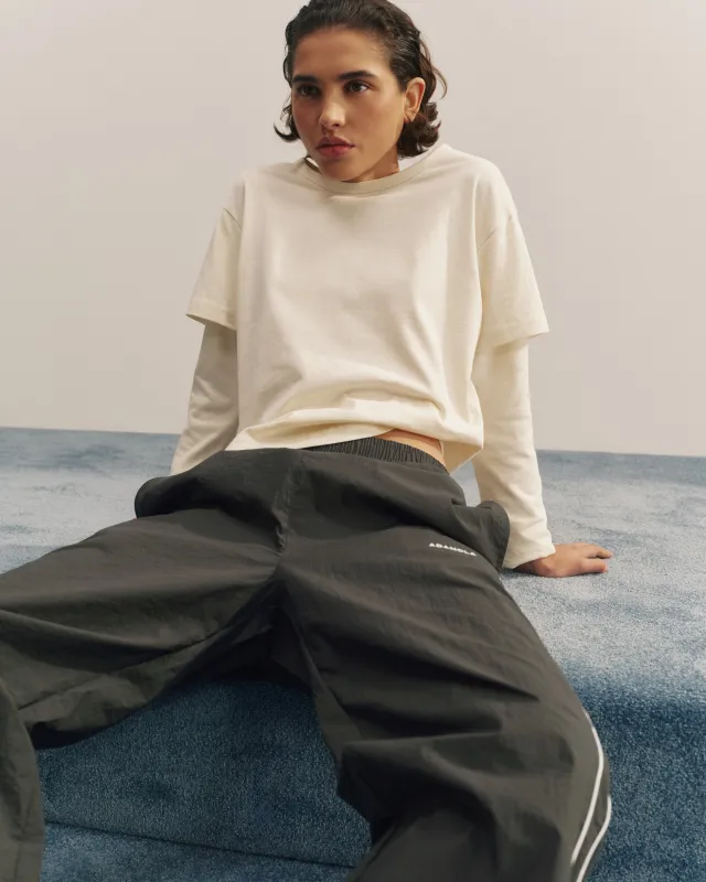 Double Layer Long Sleeve T-shirt - Marshmallow White sold by Adanola