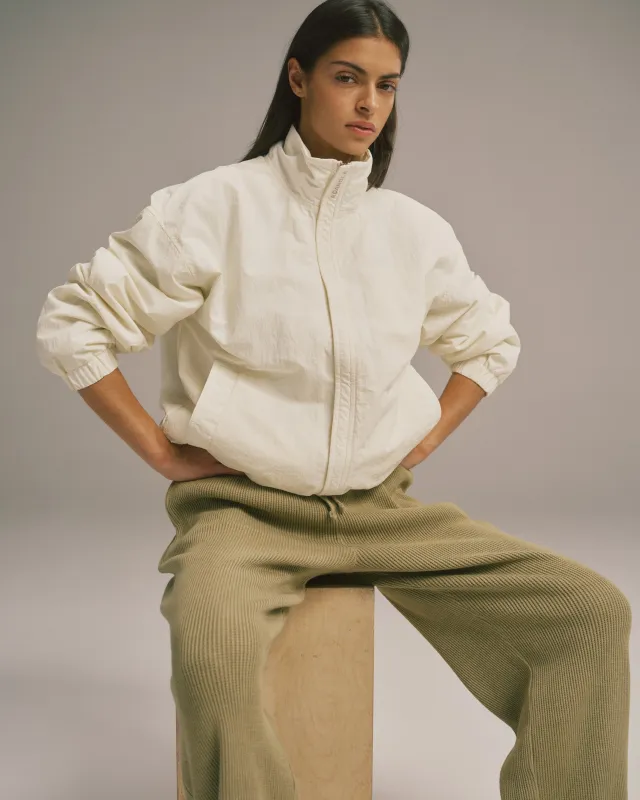 Funnel Neck Track Jacket - Marshmallow White sold by Adanola