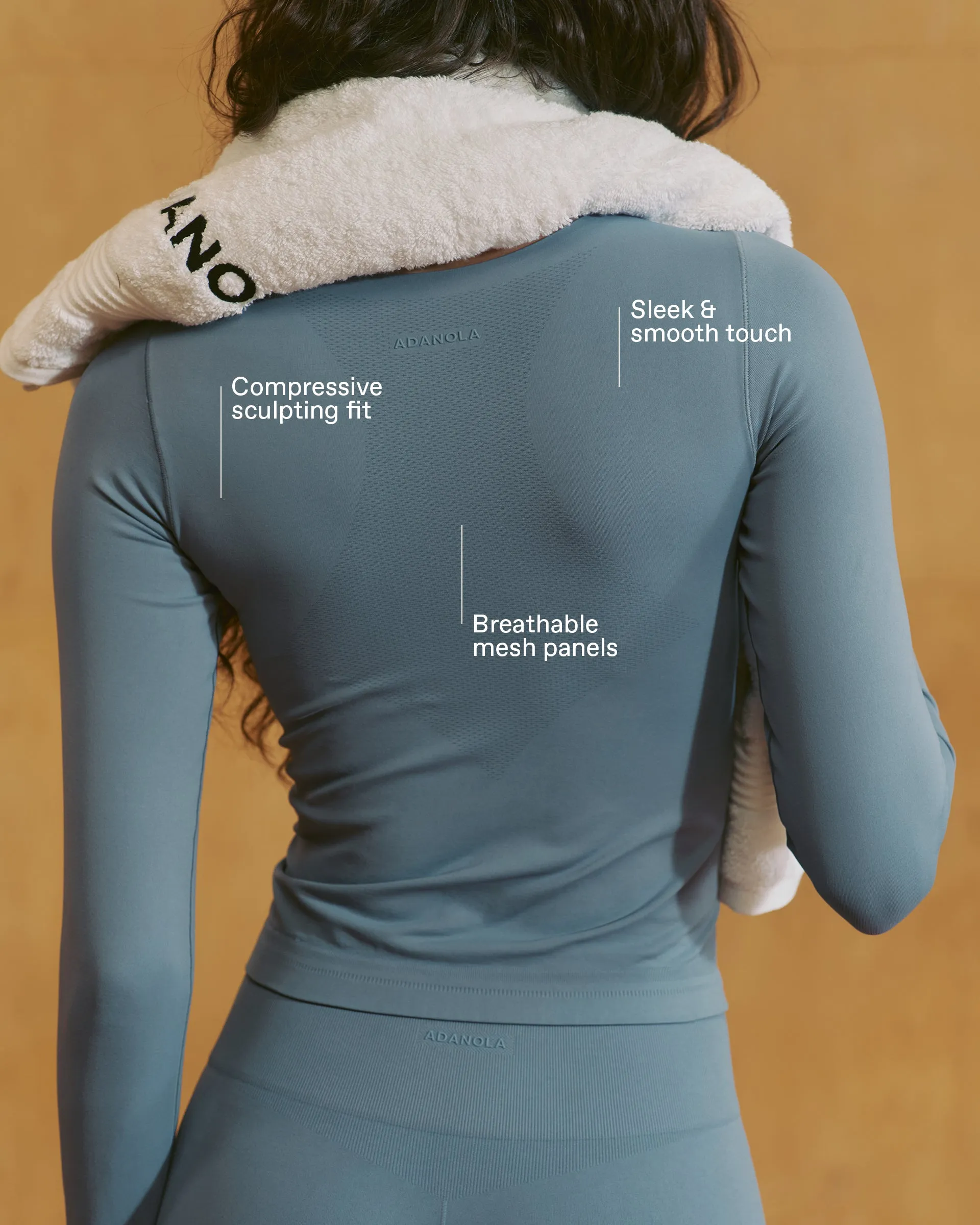 Seamless Long Sleeve Top - Slate Blue sold by Adanola product image thumbnail 2