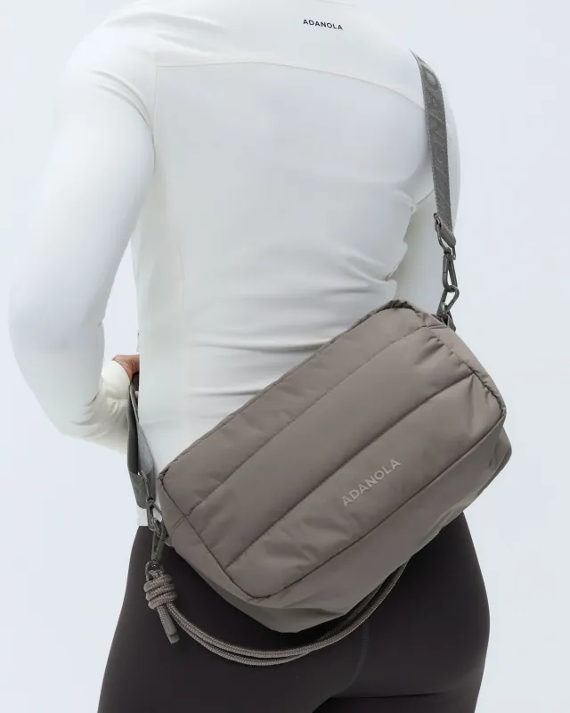 Branded Multi-Strap Bag - Taupe made by Adanola