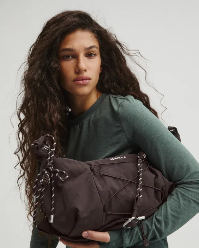 Large Rope Cross Body Bag - Coffee Bean made by Adanola