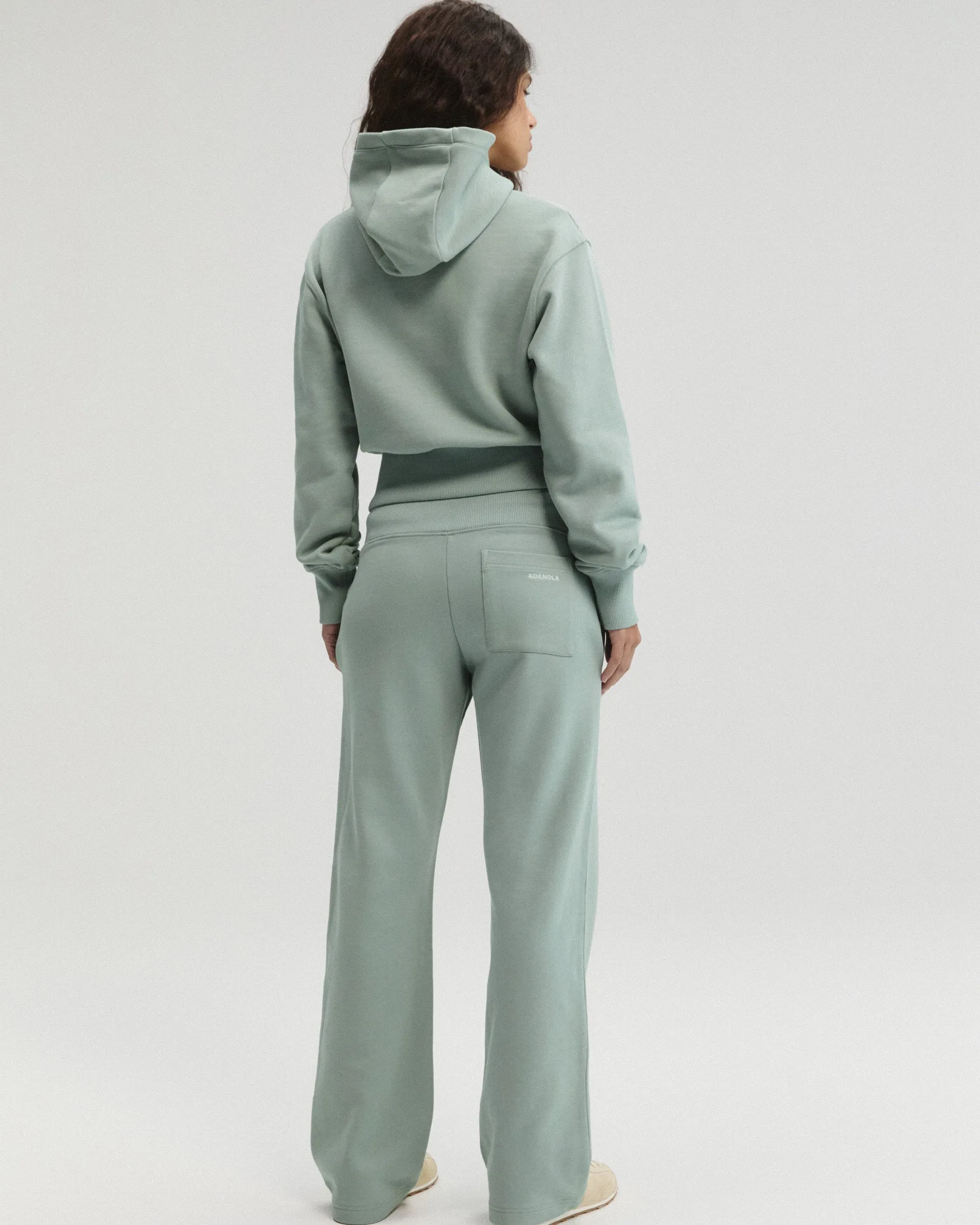 Rib Waist Straight Leg Sweatpants - Cloud Blue sold by Adanola product image thumbnail 2