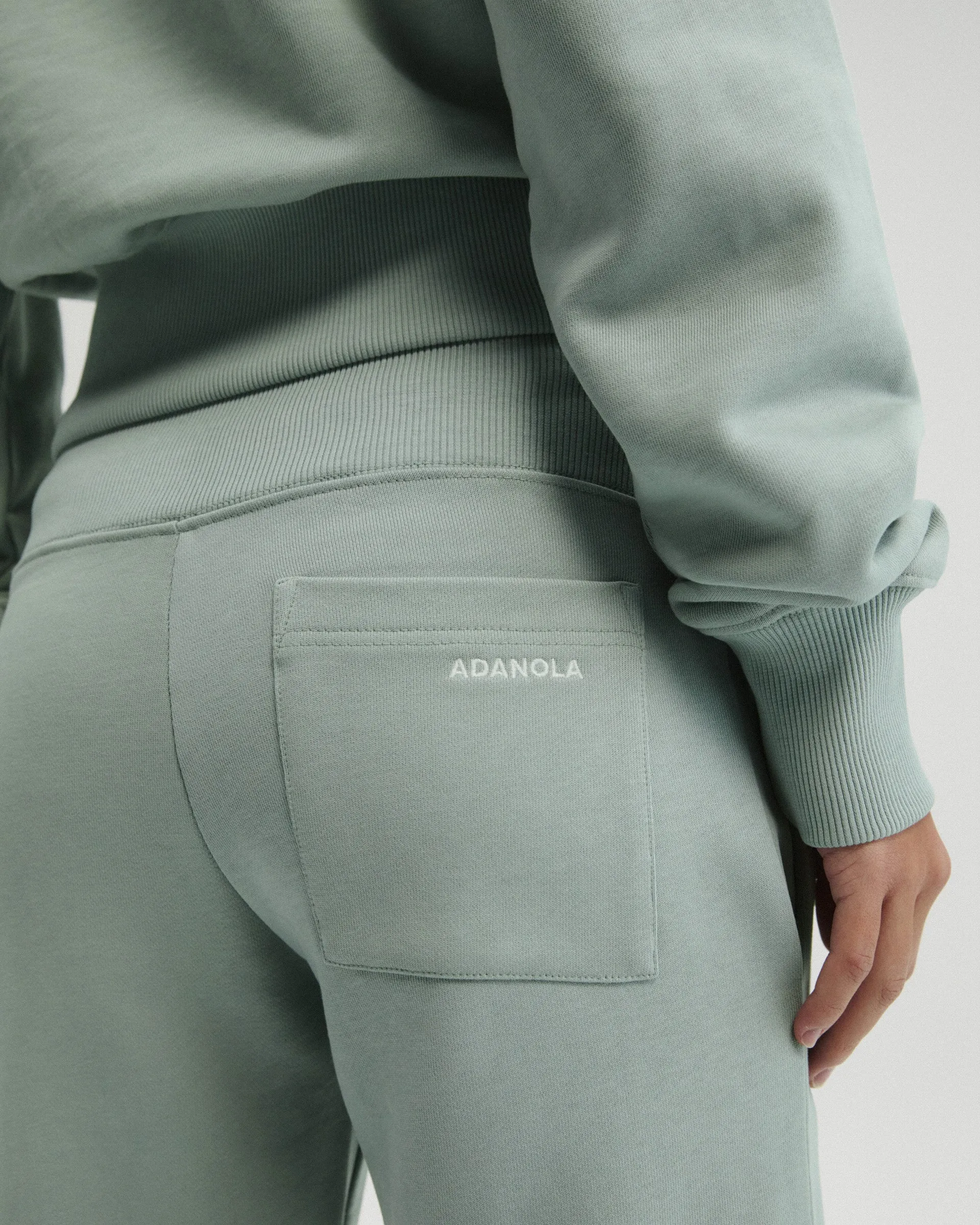 Rib Waist Straight Leg Sweatpants - Cloud Blue sold by Adanola product image thumbnail 4