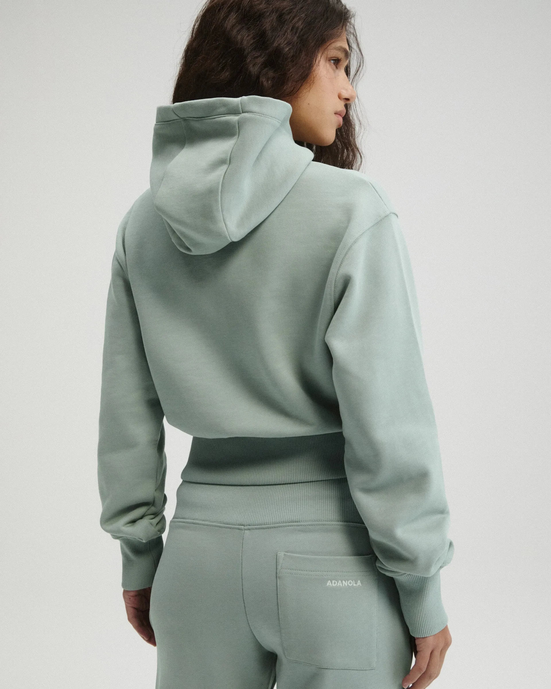 Cinch Hem Full Zip Hoodie - Cloud Blue sold by Adanola product image thumbnail 2