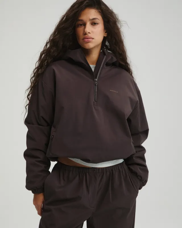 Trail Padded Quarter Zip Jacket - Coffee Bean sold by Adanola