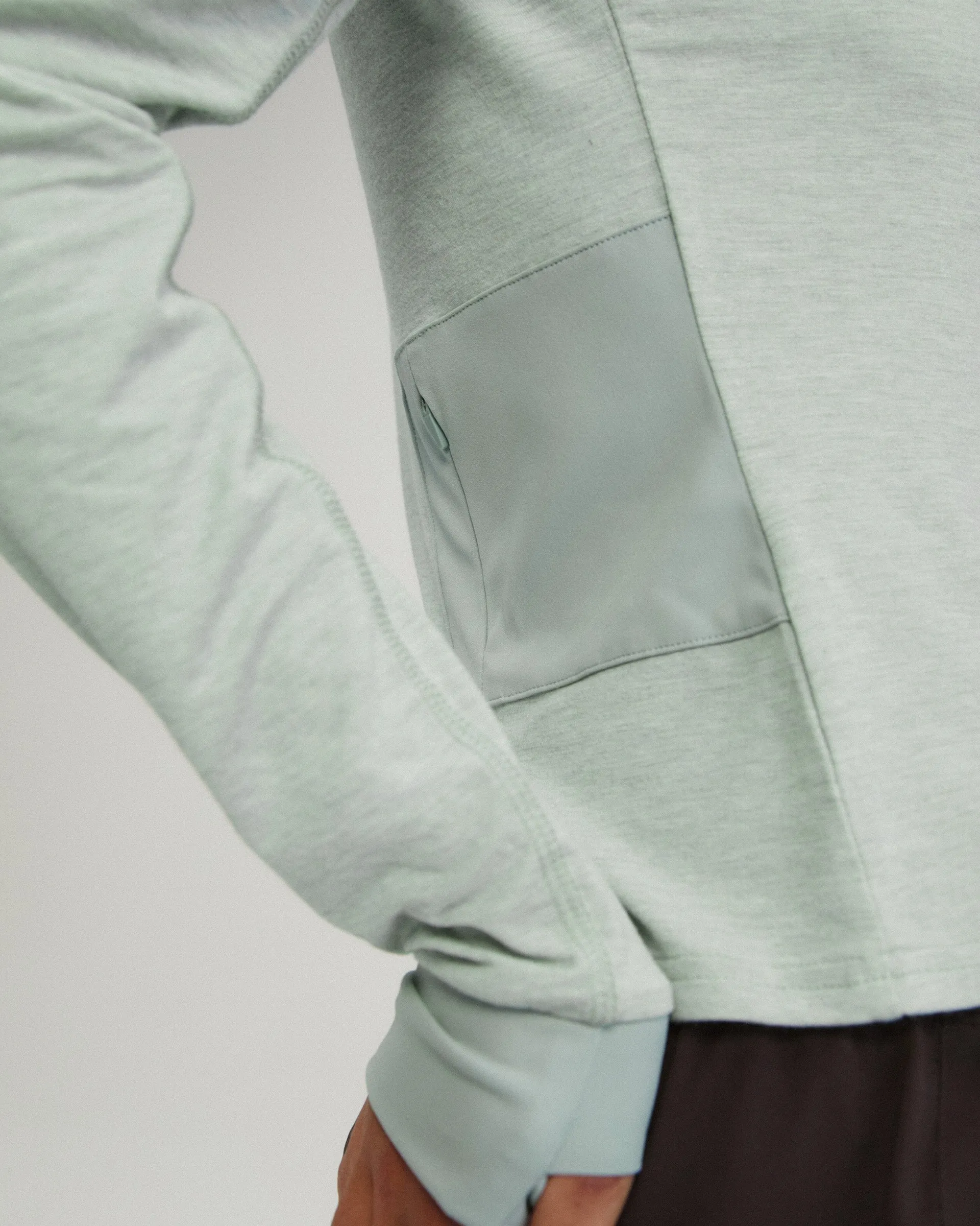 Modal Long Sleeve Technical Top - Cloud Blue sold by Adanola product image thumbnail 3