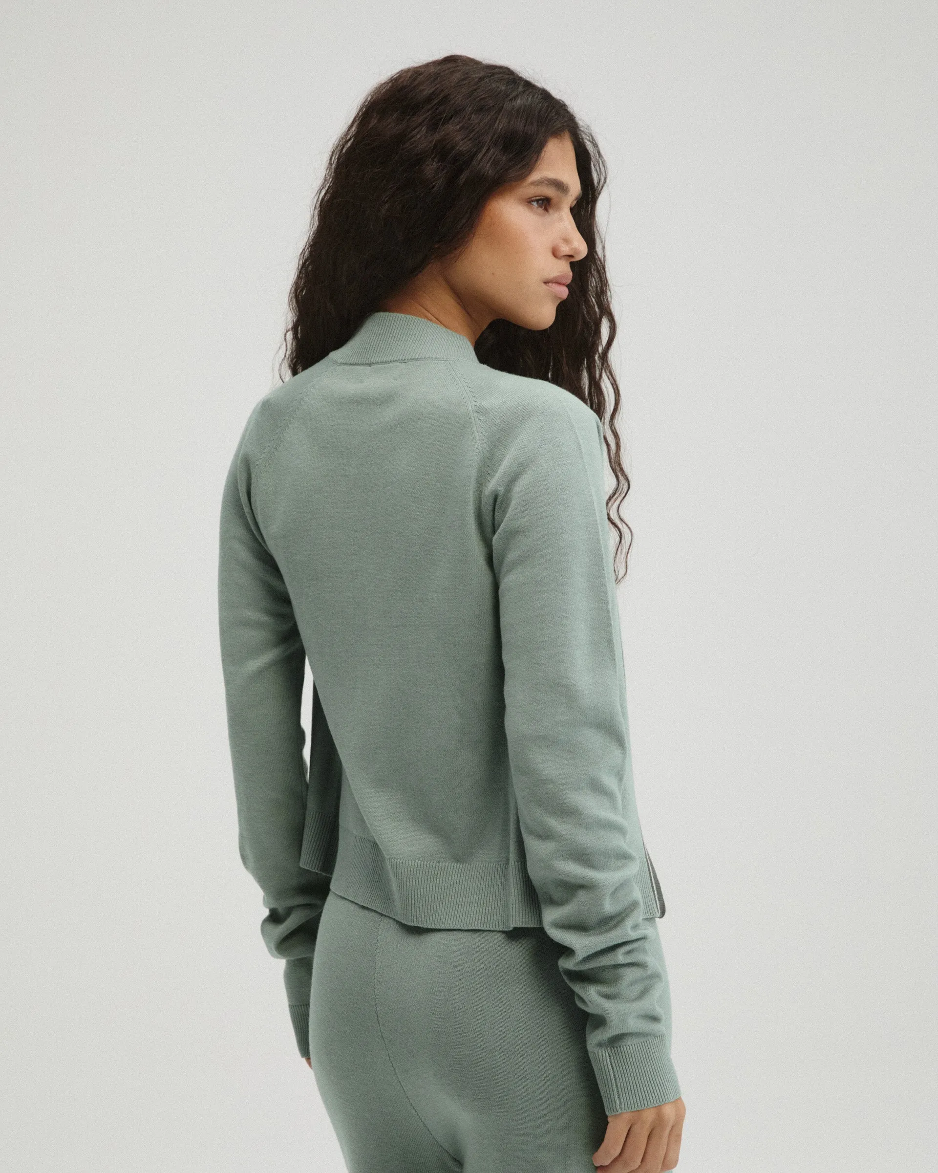 Knit Funnel Neck Sweatshirt - Cloud Blue sold by Adanola product image thumbnail 2