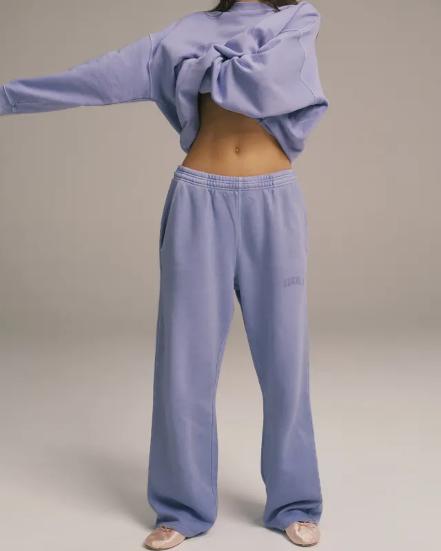 Varsity Straight Leg Sweatpants - Washed Lavender made by Adanola